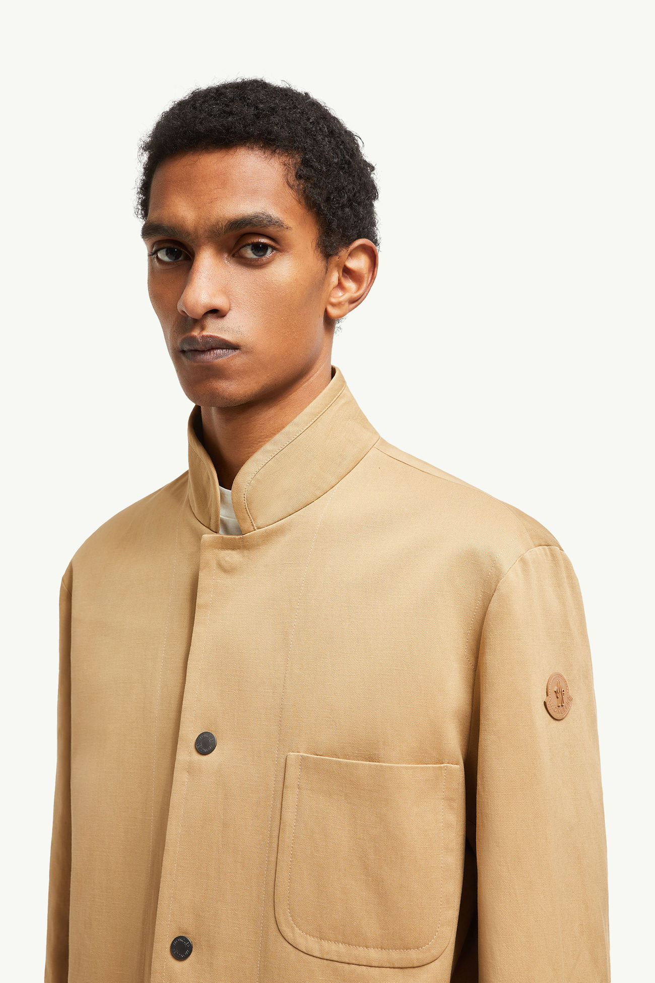 Jouere Cotton & Linen Shirt Jacket Beige Moncler 1