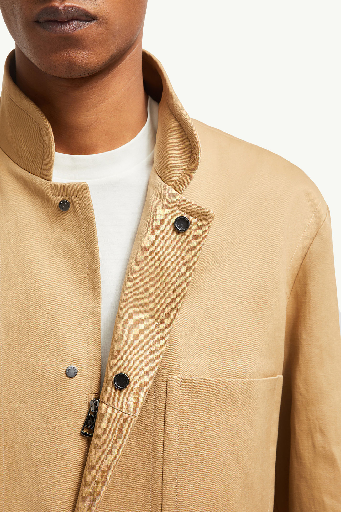 Jouere Cotton & Linen Shirt Jacket Beige Moncler 6