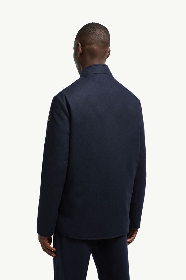 Bane Reversible Cashmere Short Down Jacket Men Navy Blue Moncler 4