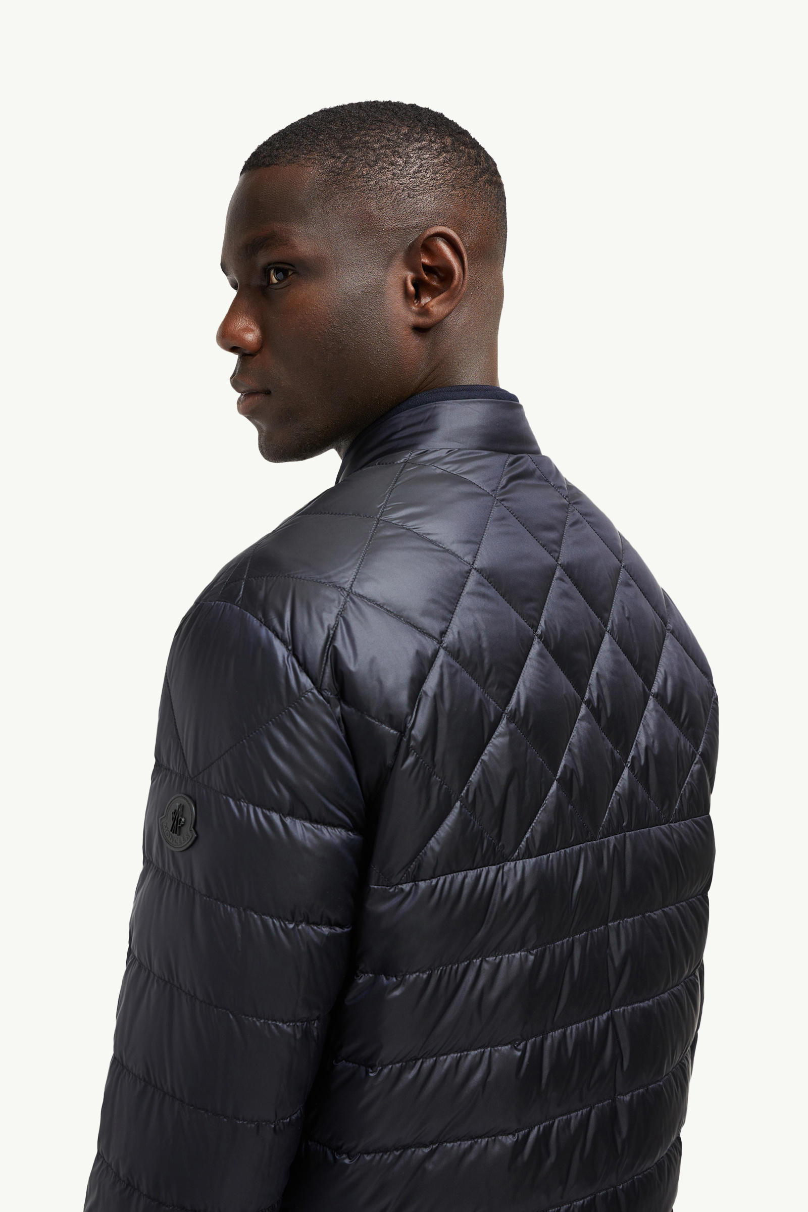 Bane kurze Wende-Daunenjacke aus Kaschmir Herren Navyblau Moncler 7