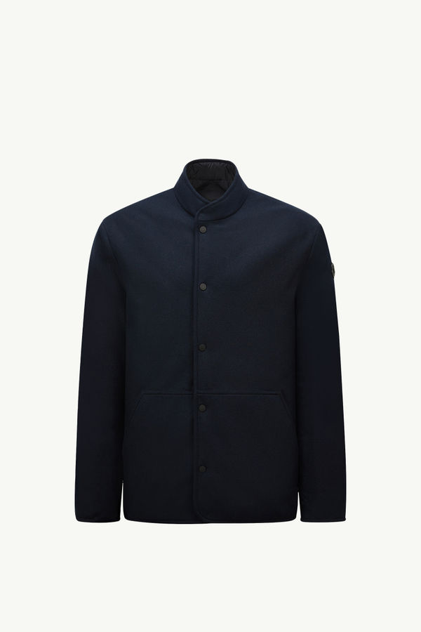 Bane Reversible Cashmere Short Down Jacket Men Navy Blue Moncler 2