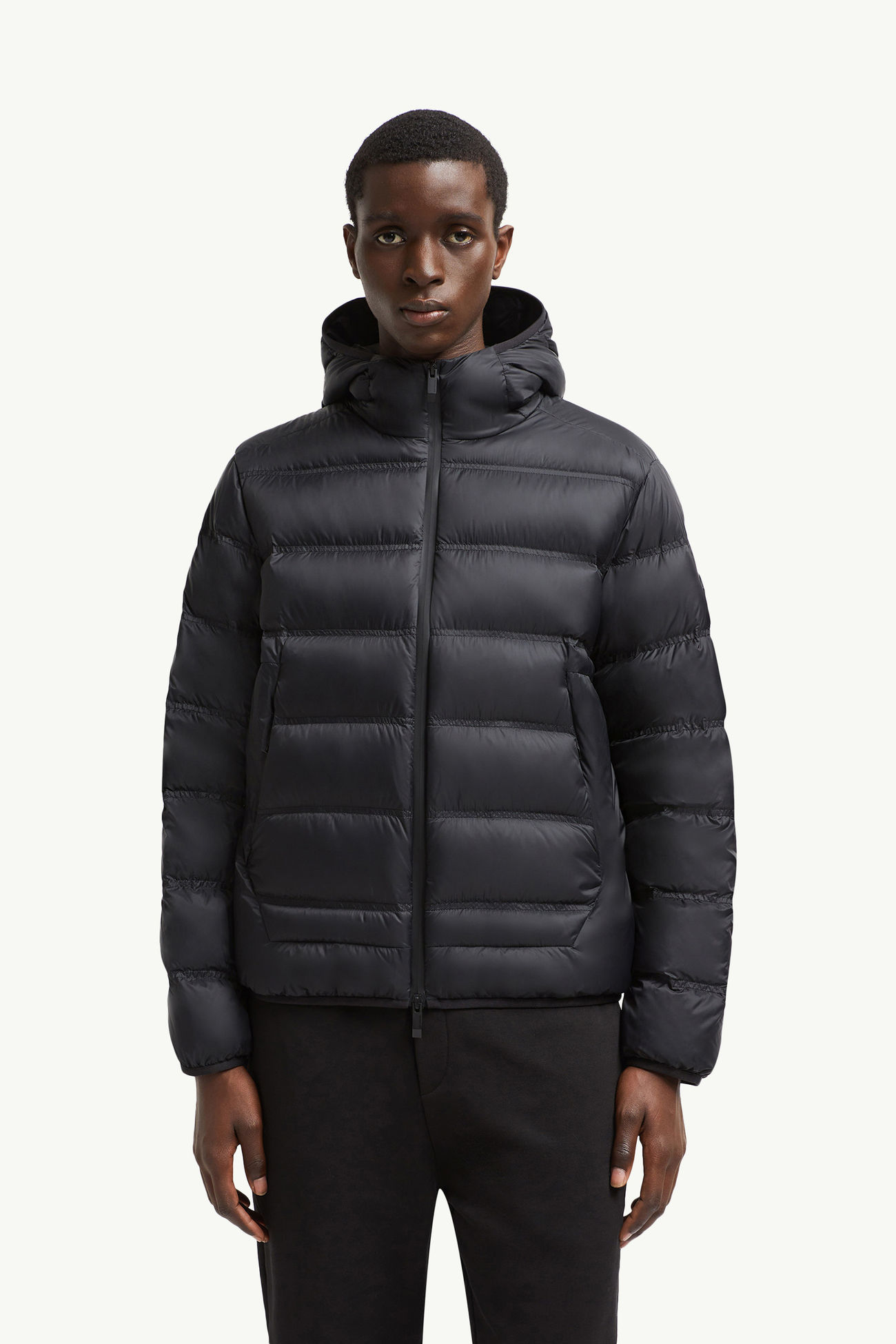 Gardy Hooded Short Down Jacket Men Black Moncler 3