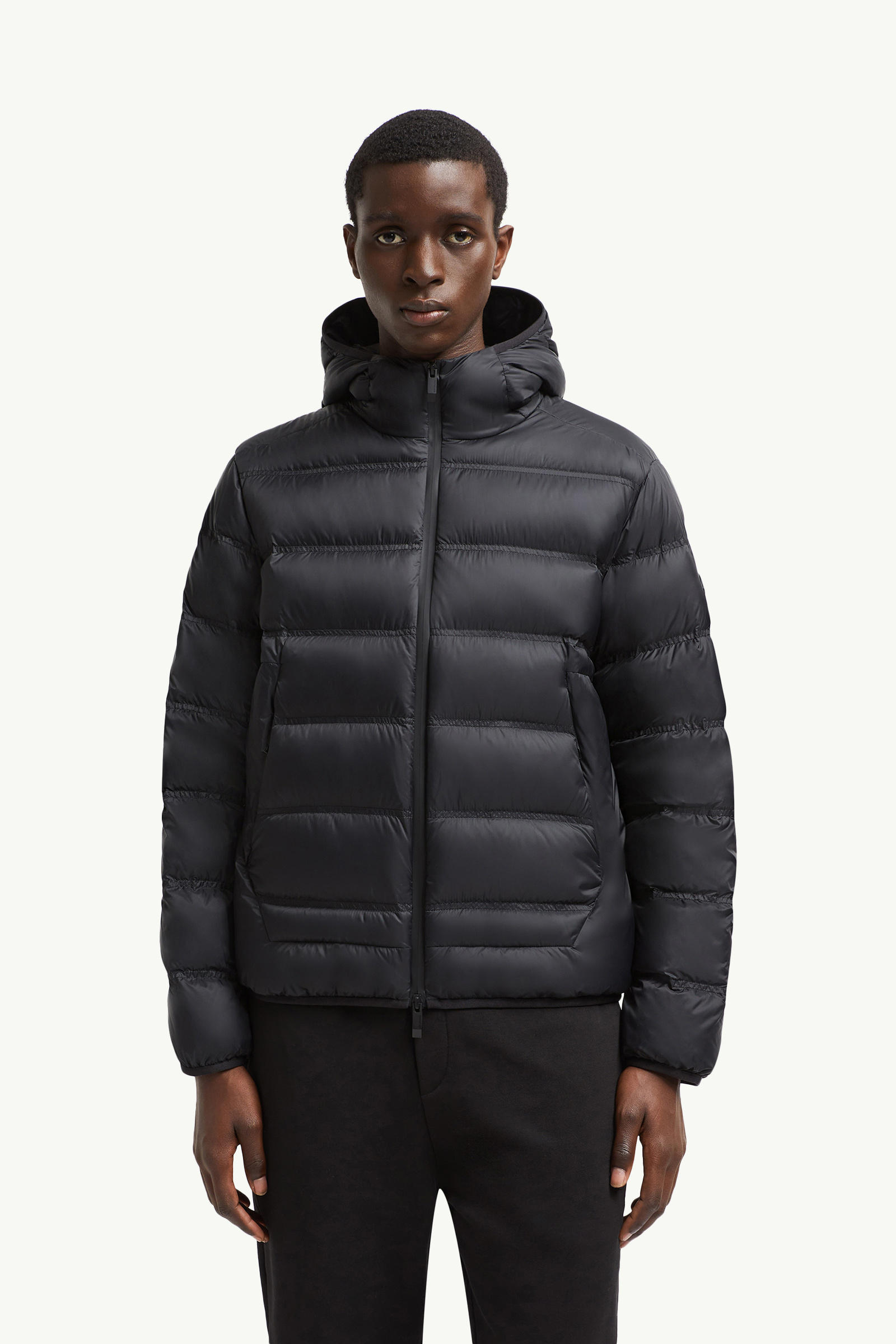 Gardy Hooded Short Down Jacket Men Black Moncler 3