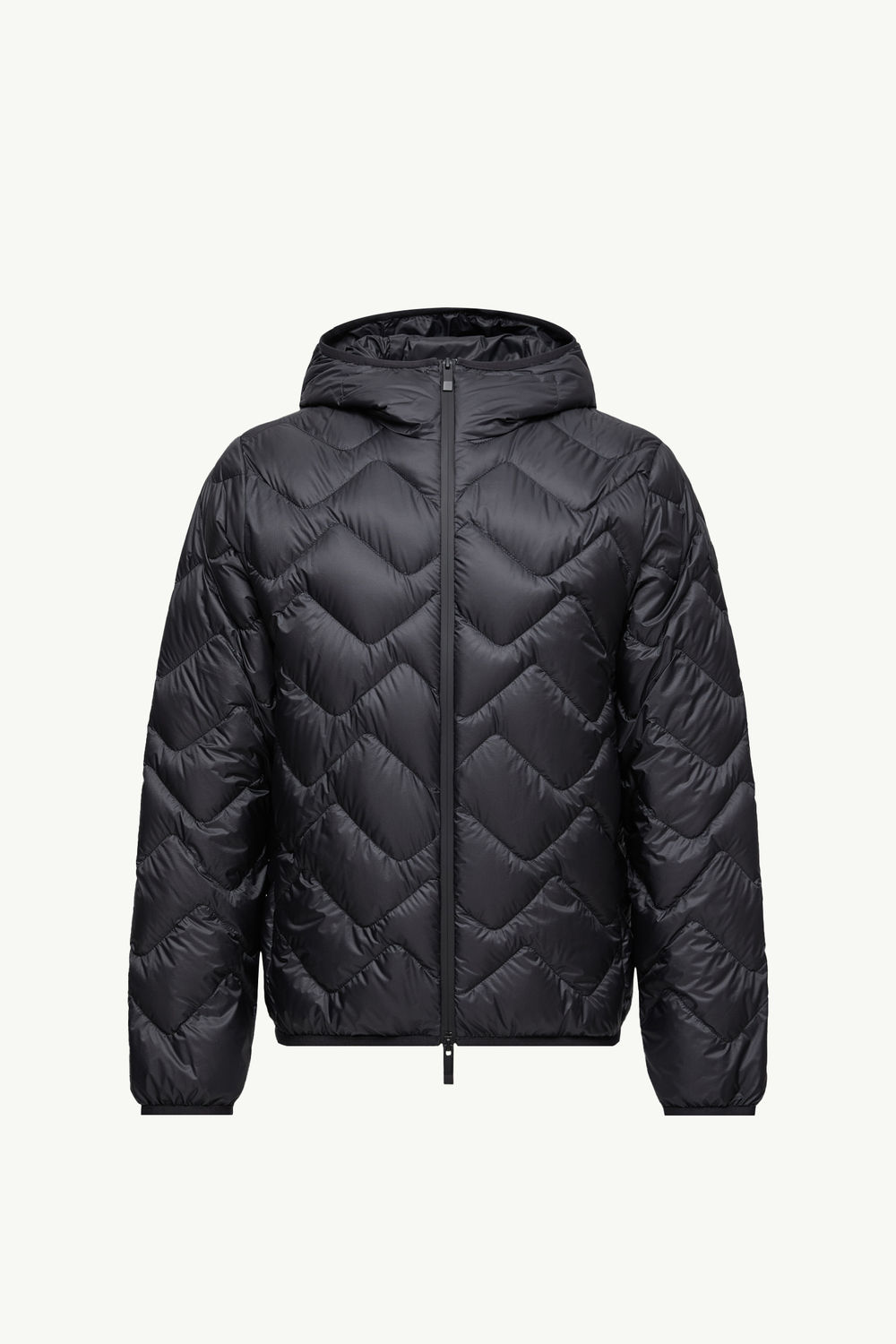 Bimont Hooded Wave-Quilted Short Down Jacket Men Black Moncler 2