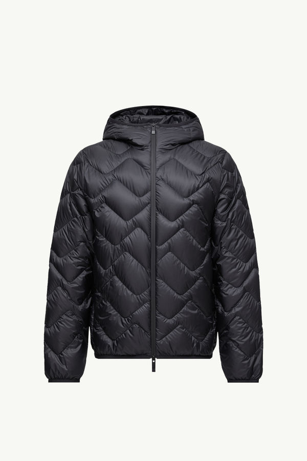Doudoune courte Bimont à capuche à matelassage vagues Hommes Noir Moncler 2