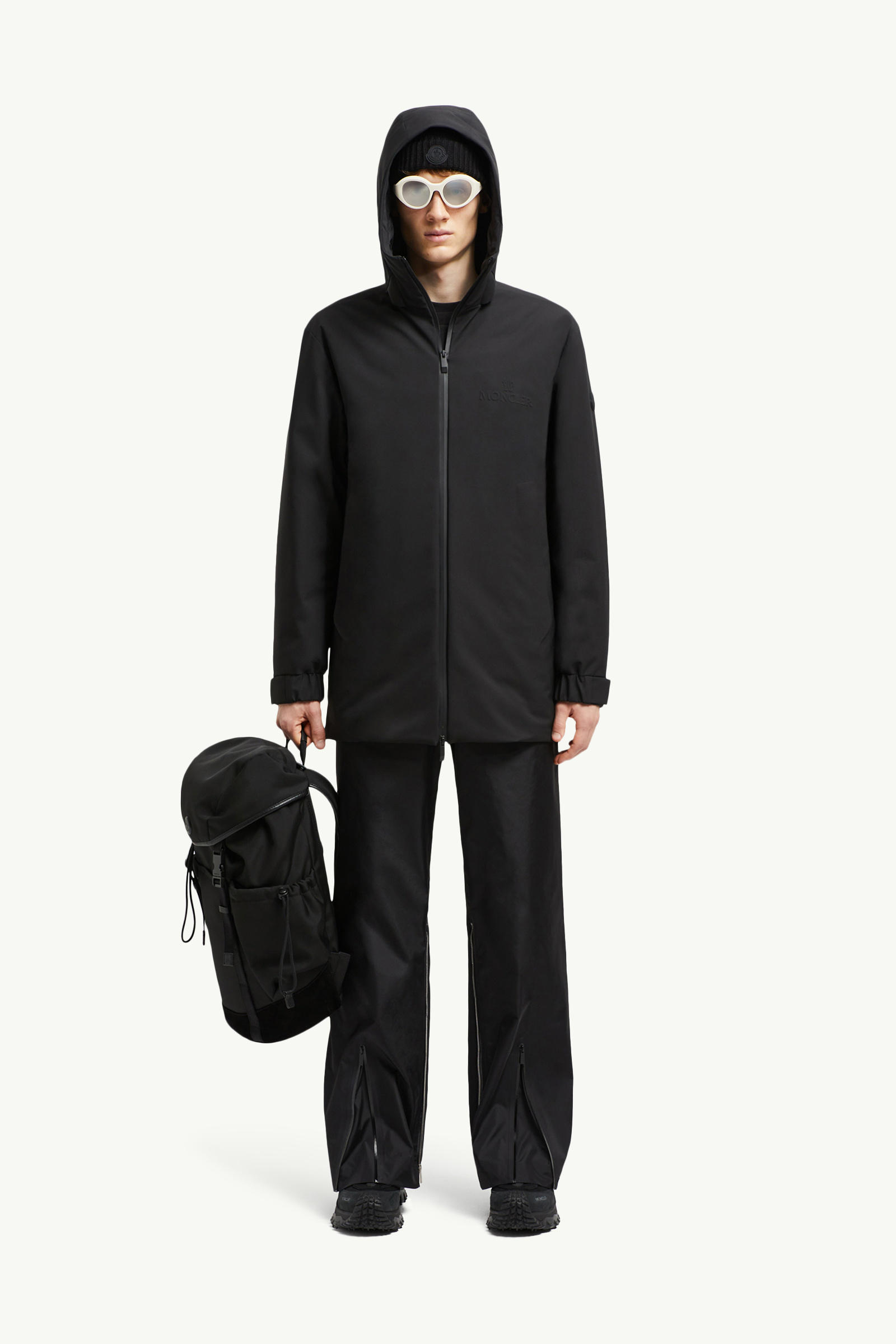 Dard Hooded Down Parka Coat Men Black Moncler 0