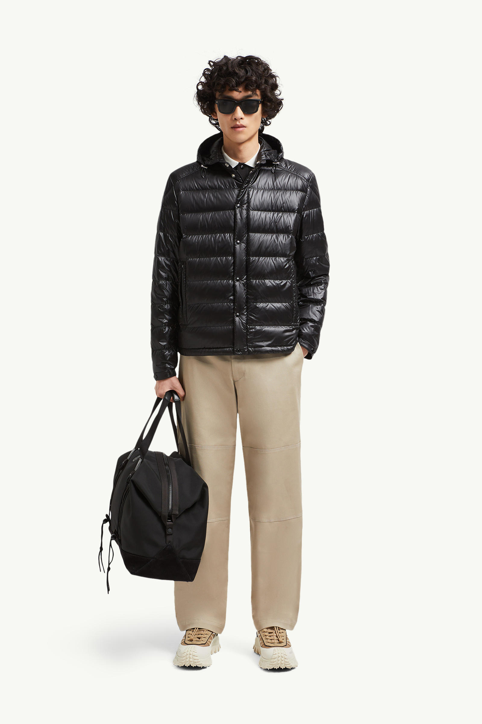 Gliere Hooded Short Down Jacket Men Black Moncler 0