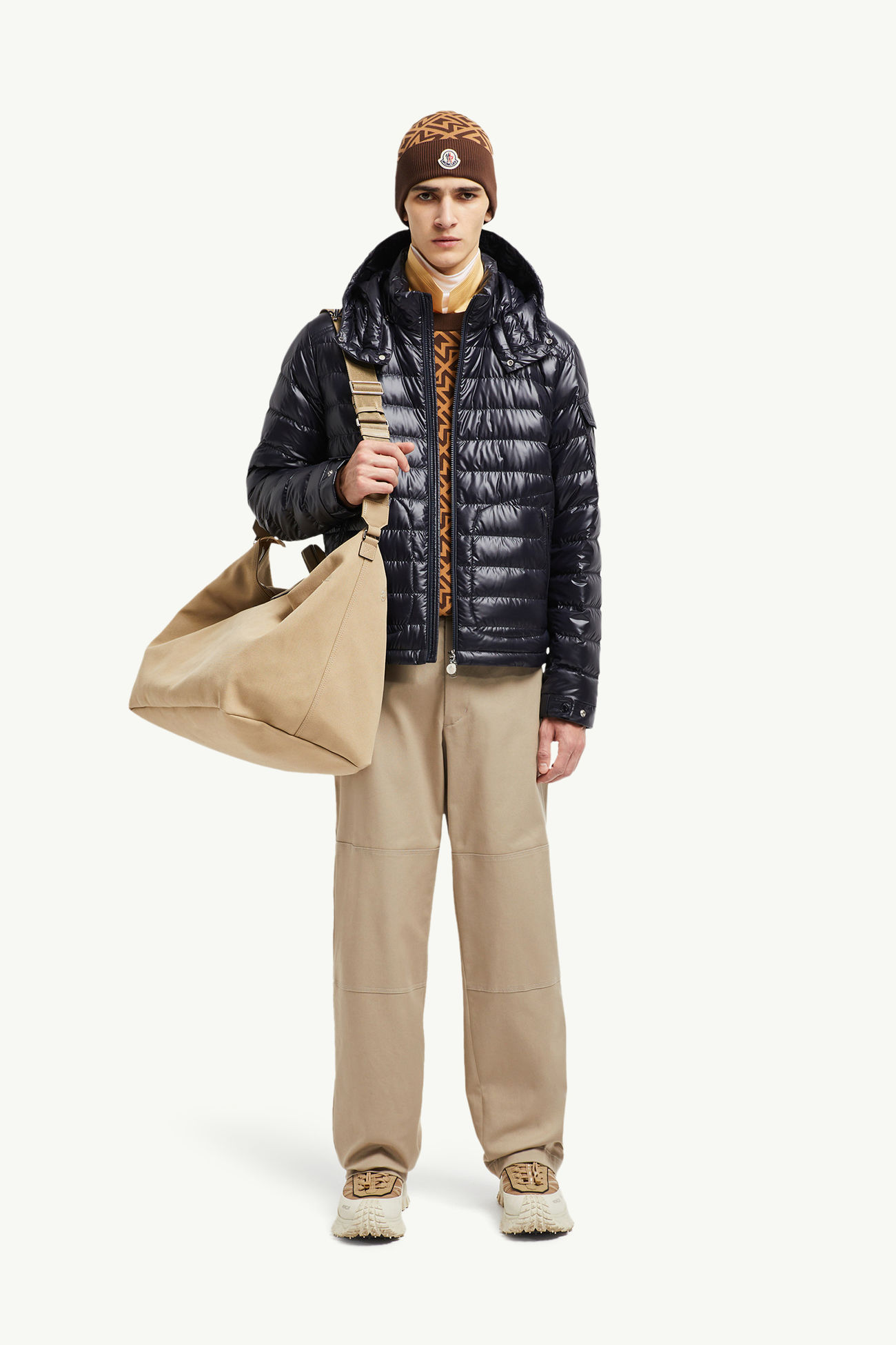 Lauros男士连帽短款羽绒夹克外套 男士 海军蓝色 Moncler 0