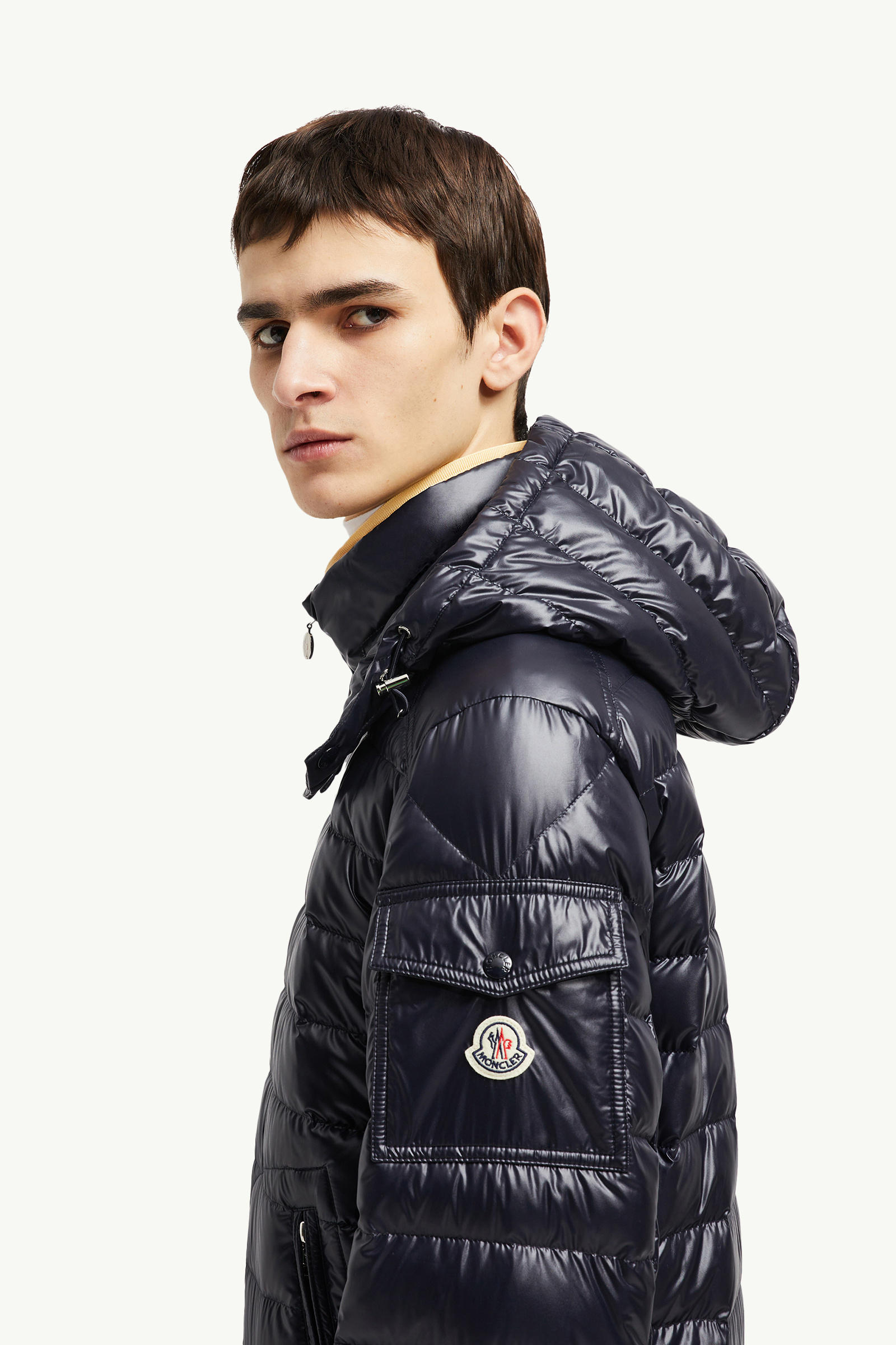 Lauros kurze Daunenjacke mit Kapuze Herren Nachtblau Moncler 1