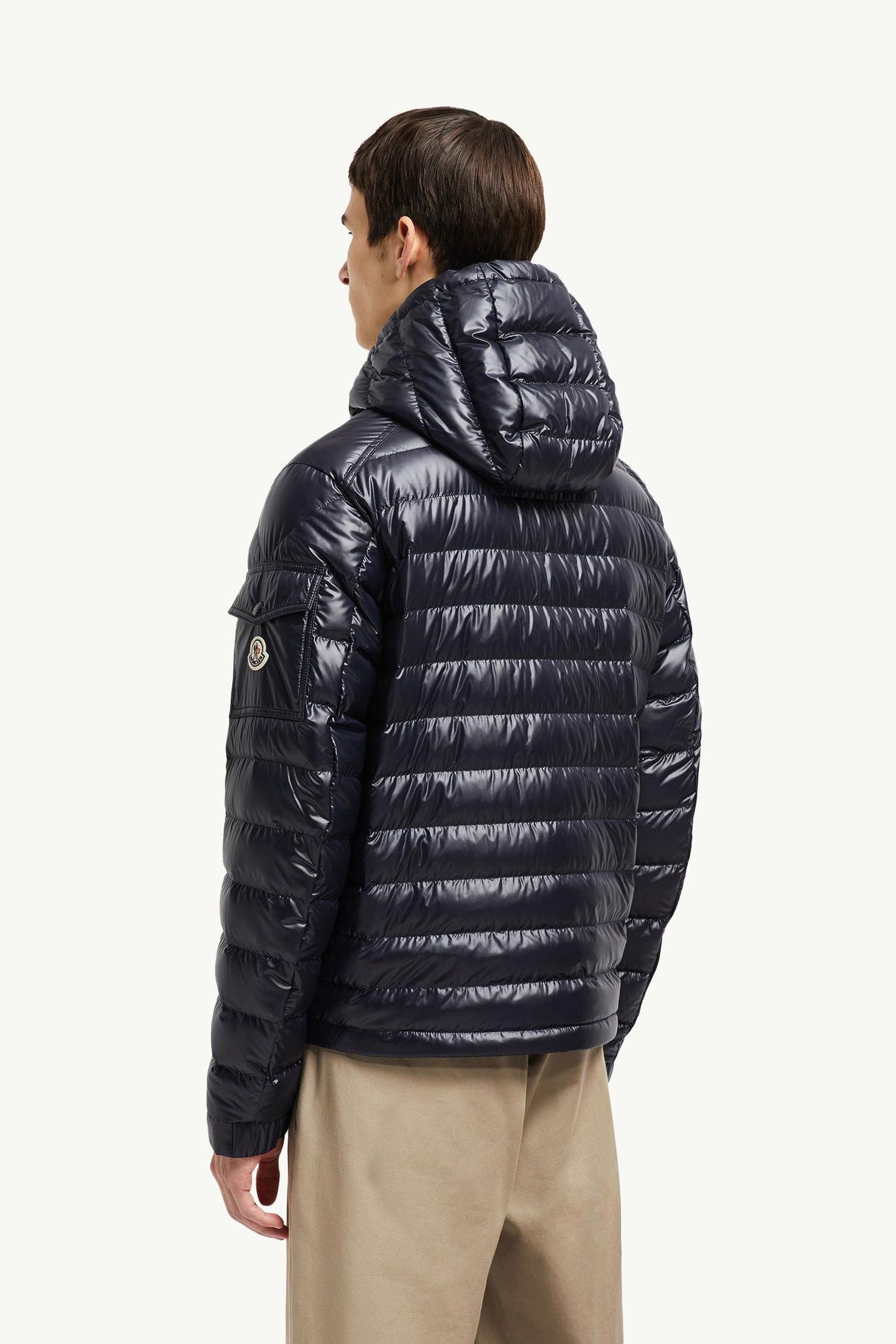 Lauros kurze Daunenjacke mit Kapuze Herren Navyblau Moncler 4