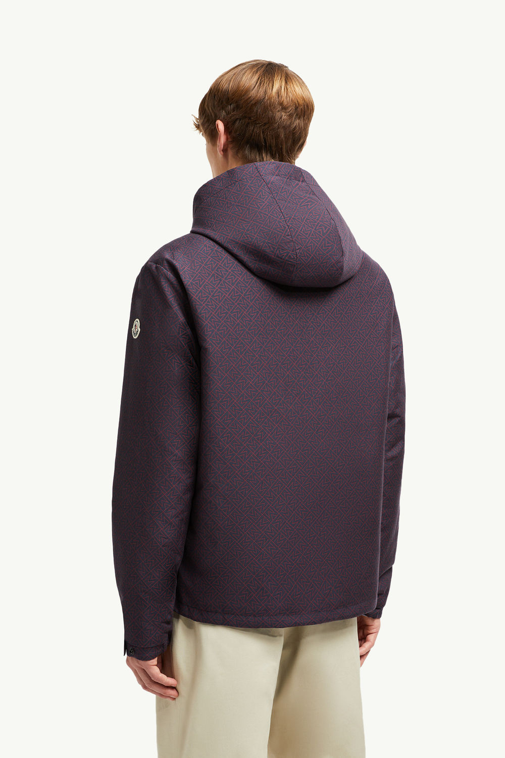 Monogram Guery kurze Wende-Daunenjacke mit Kapuze Herren Blau & Rot Moncler 4