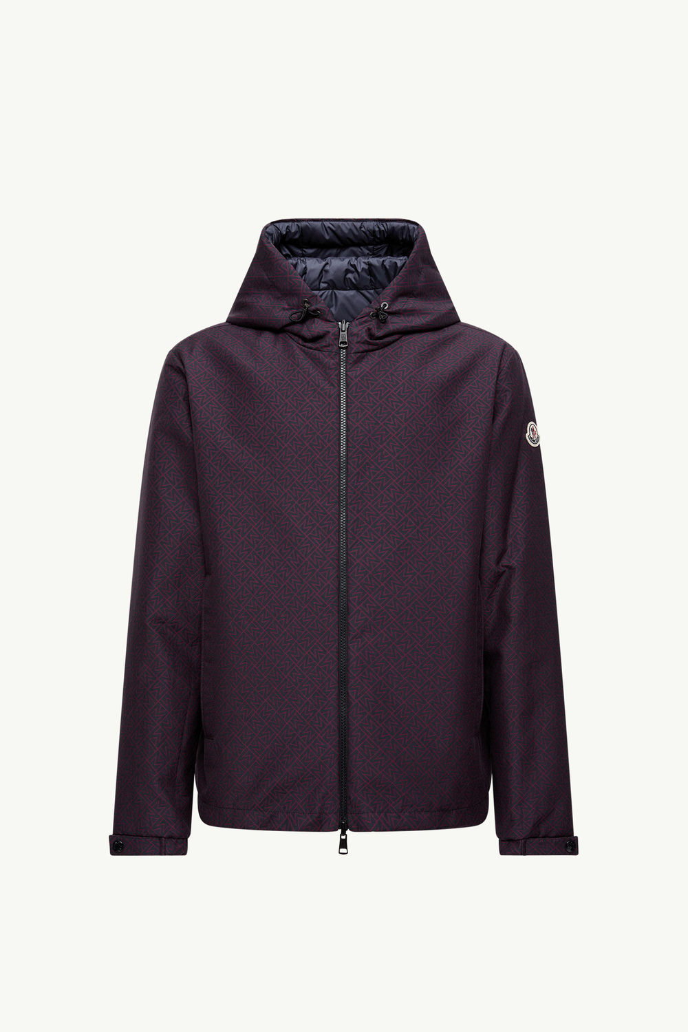 Monogram Guery kurze Wende-Daunenjacke mit Kapuze Herren Blau & Rot Moncler 2