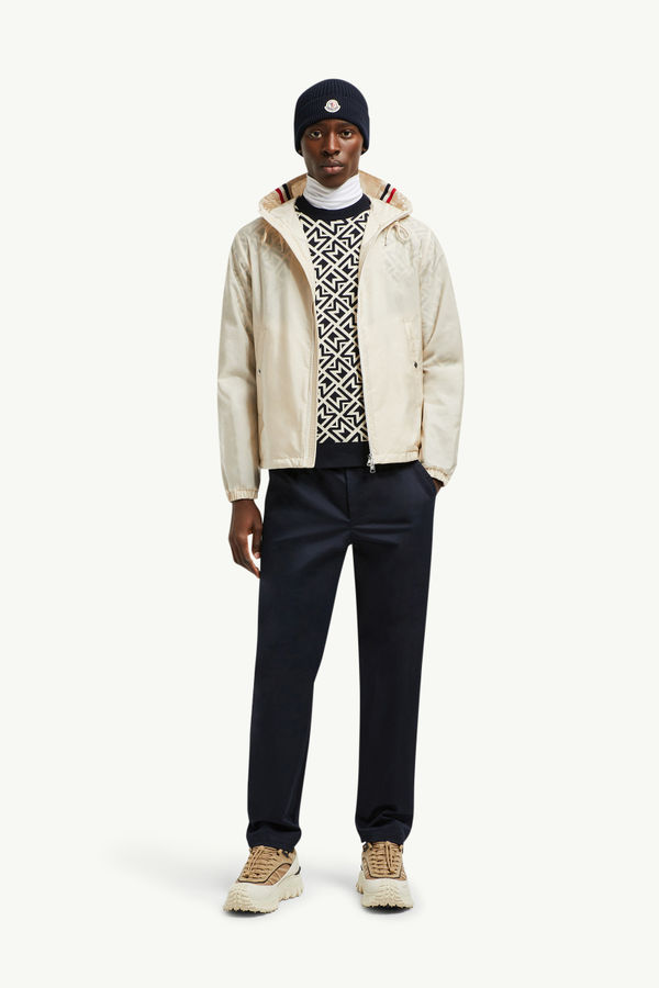 Grimpeurs Hooded Windbreaker Men Light Beige Moncler 0