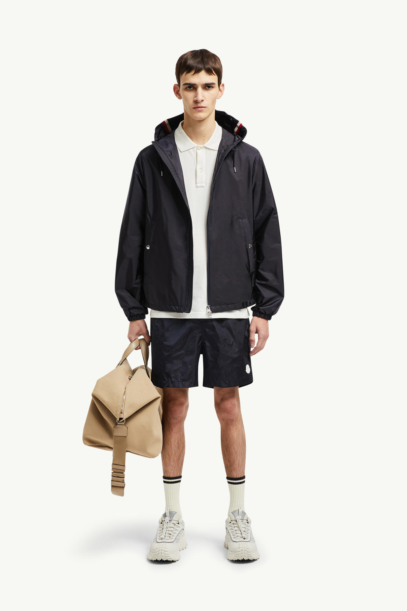 Grimpeurs Hooded Windbreaker Men Navy Blue Moncler 0