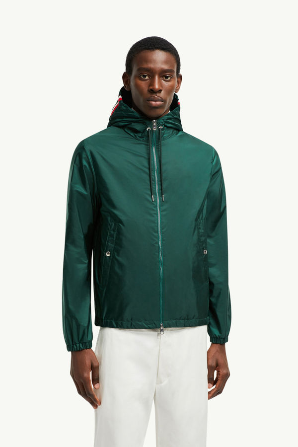 Grimpeurs Hooded Windbreaker Men Emerald Green Moncler 3