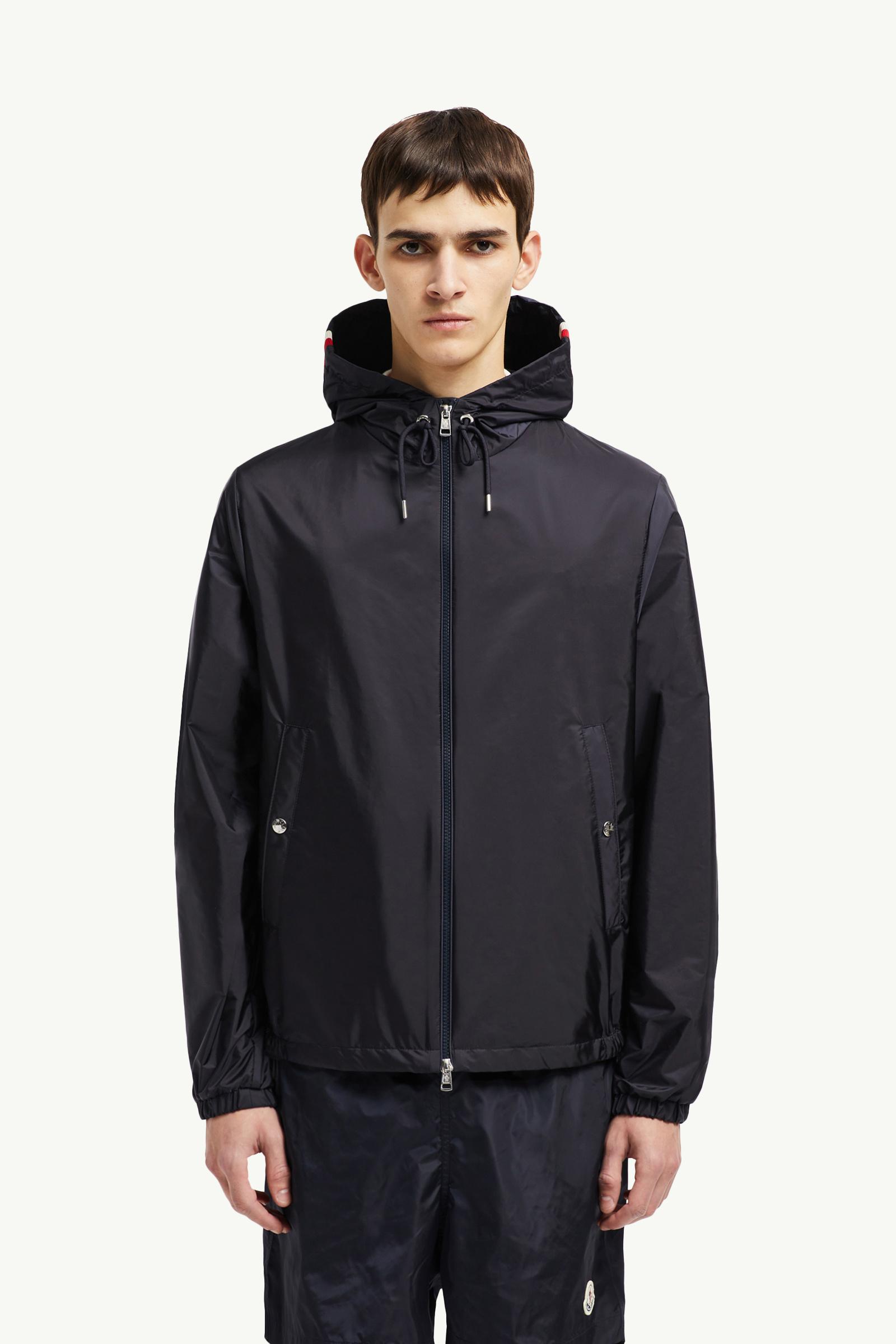 MONCLER GRIMPEURS NAVY 1 モンクレール グランパ Navy Blue Grimpeurs Hooded Windbreaker - Windbreakers