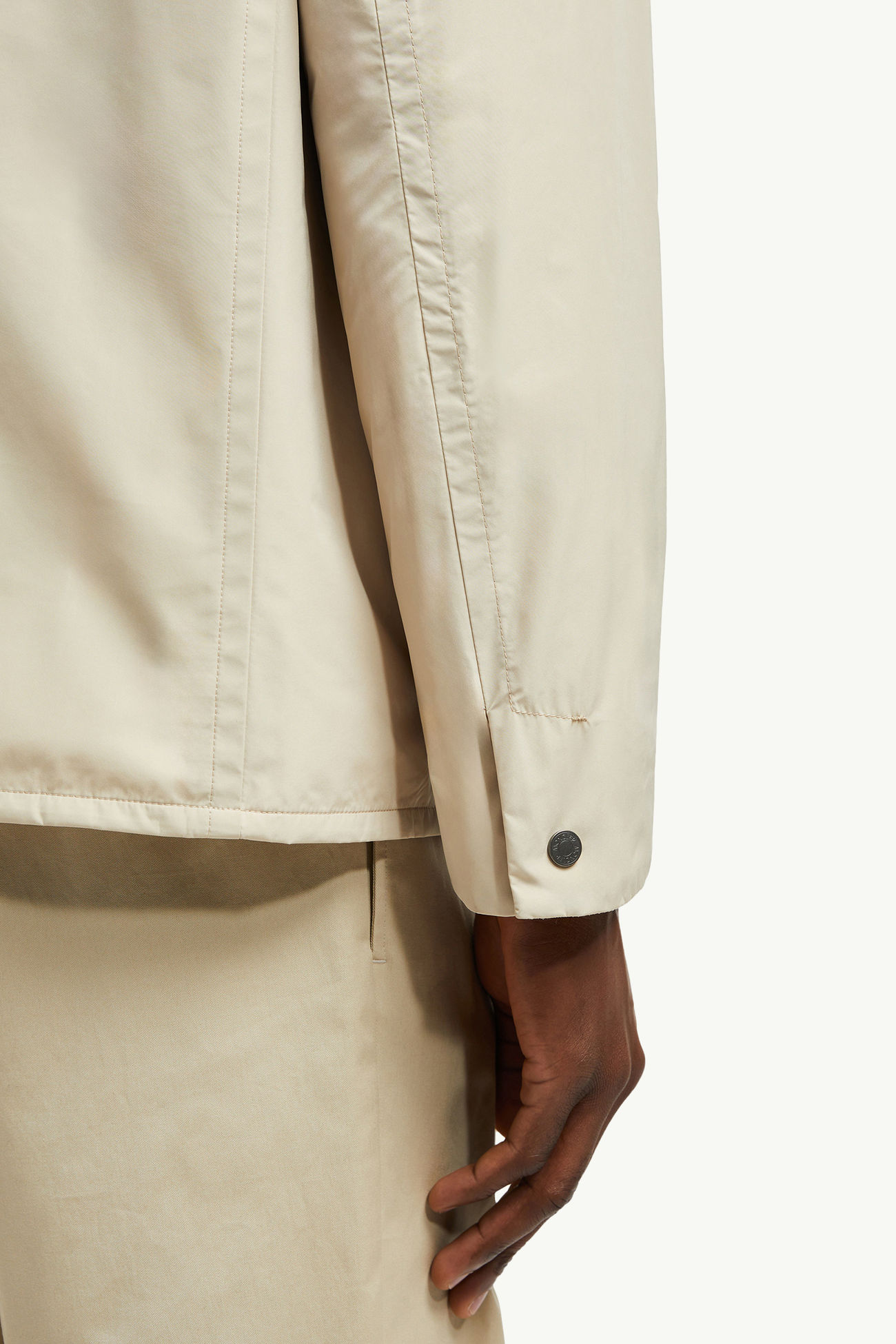 Monges Down Shirt Jacket Men Light Beige Moncler 7