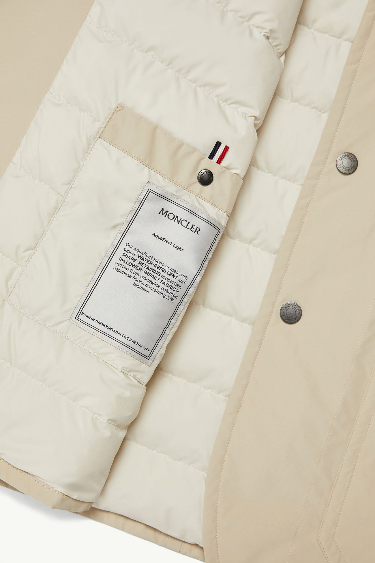 Monges Down Shirt Jacket Men Light Beige Moncler 8