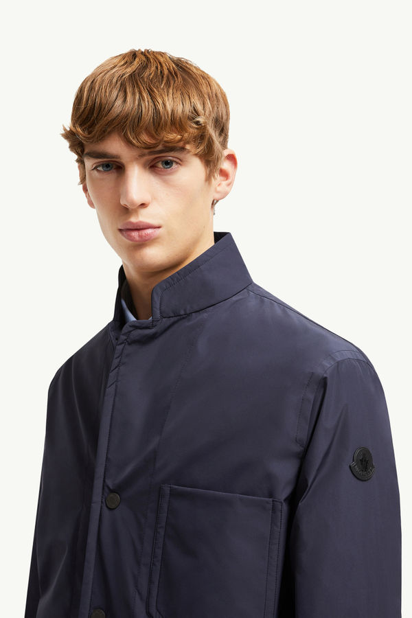 Monges Down Shirt Jacket Men Navy Blue Moncler 1
