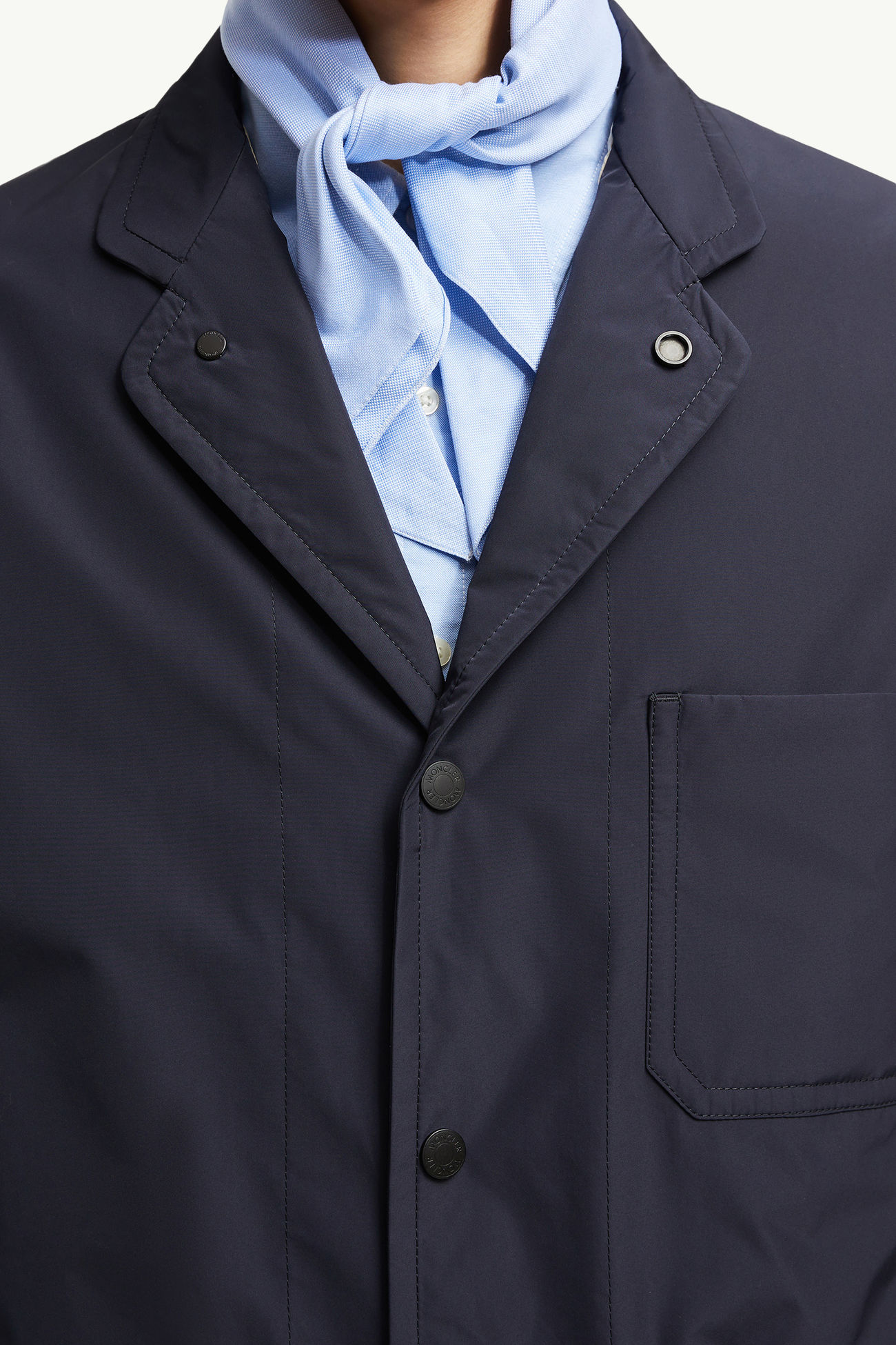Monges Down Shirt Jacket Men Navy Blue Moncler 8