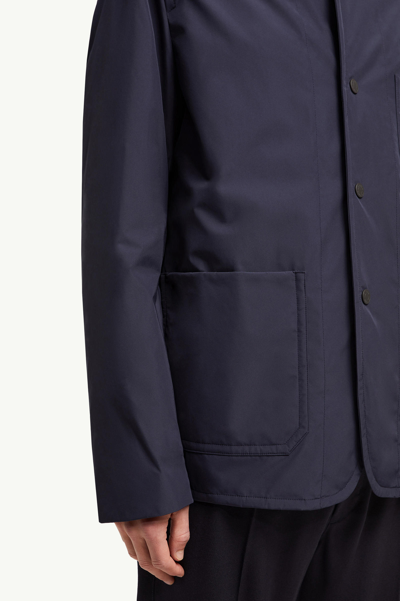 Monges Down Shirt Jacket Men Navy Blue Moncler 6