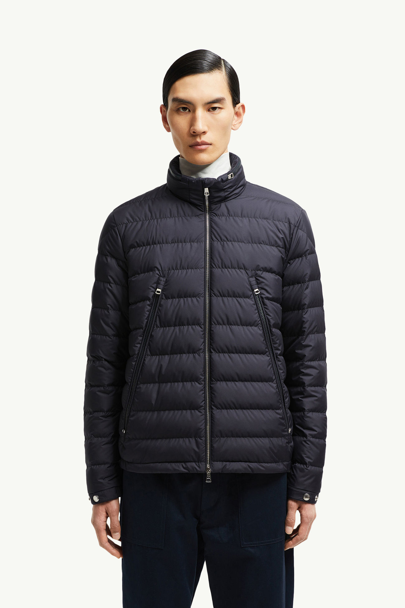Doudoune courte à capuche Alfit Hommes Bleu marine Moncler 3