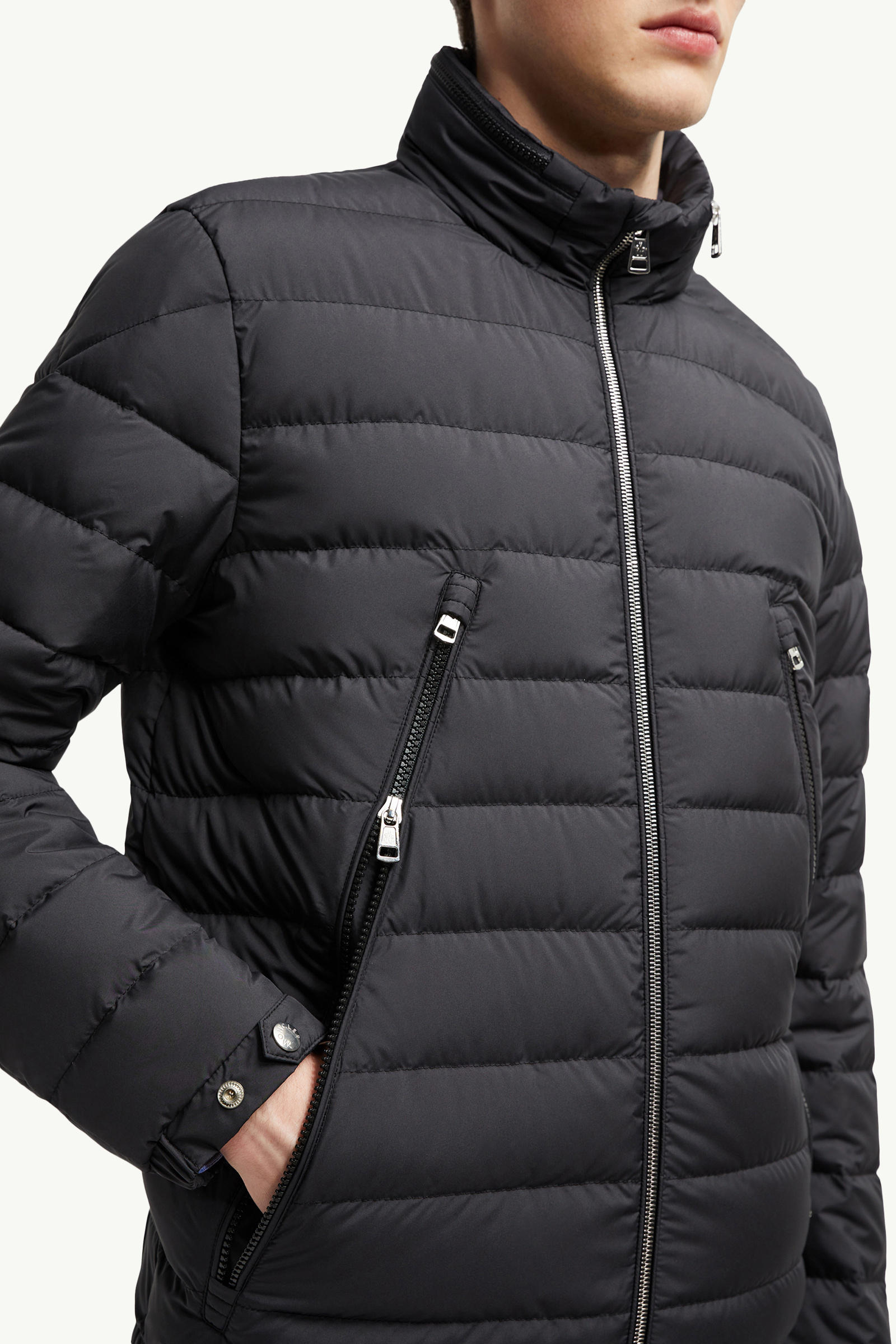 Alfit Hooded Short Down Jacket Men Black Moncler 5