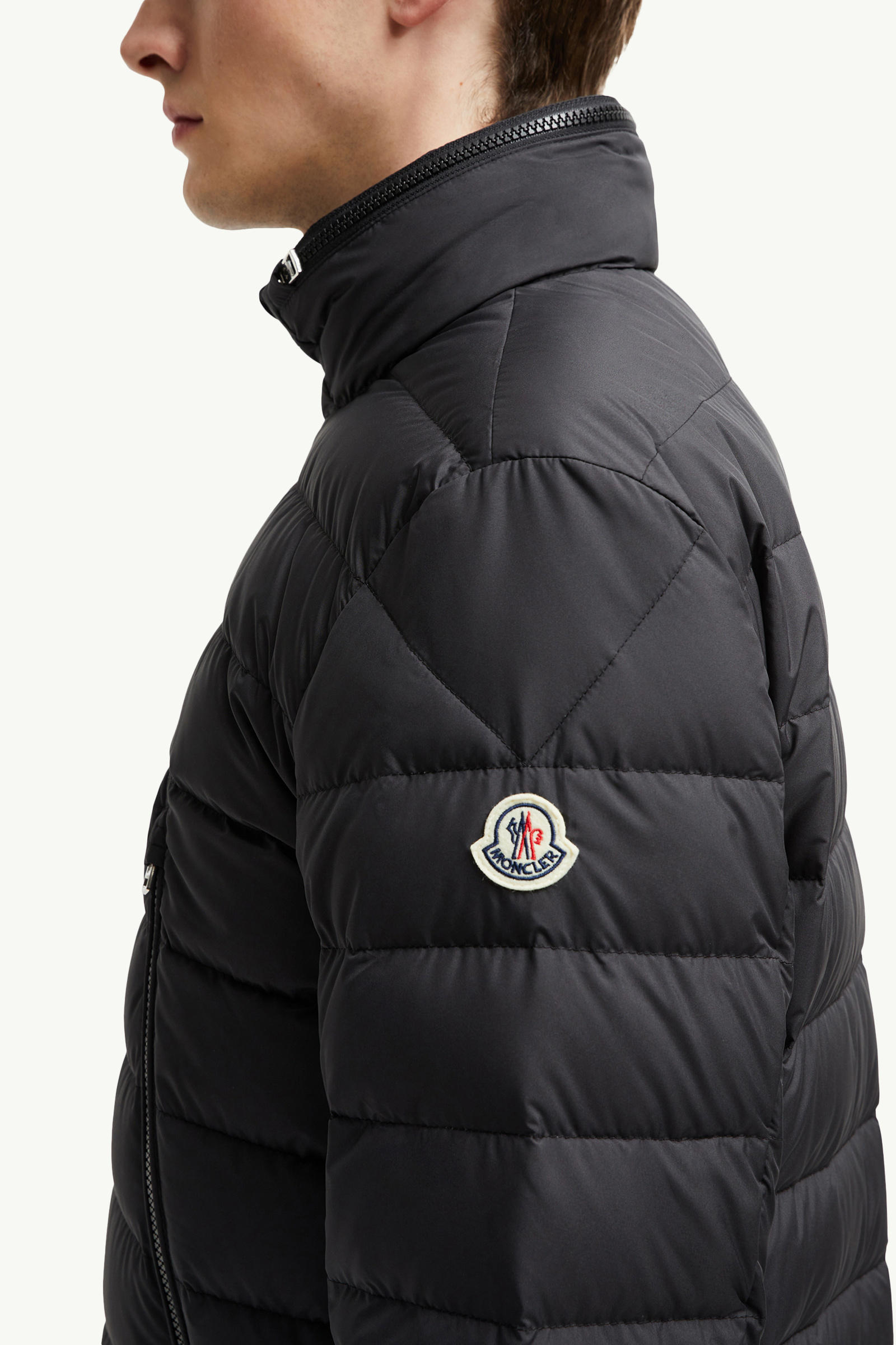 Alfit Hooded Short Down Jacket Men Black Moncler 7
