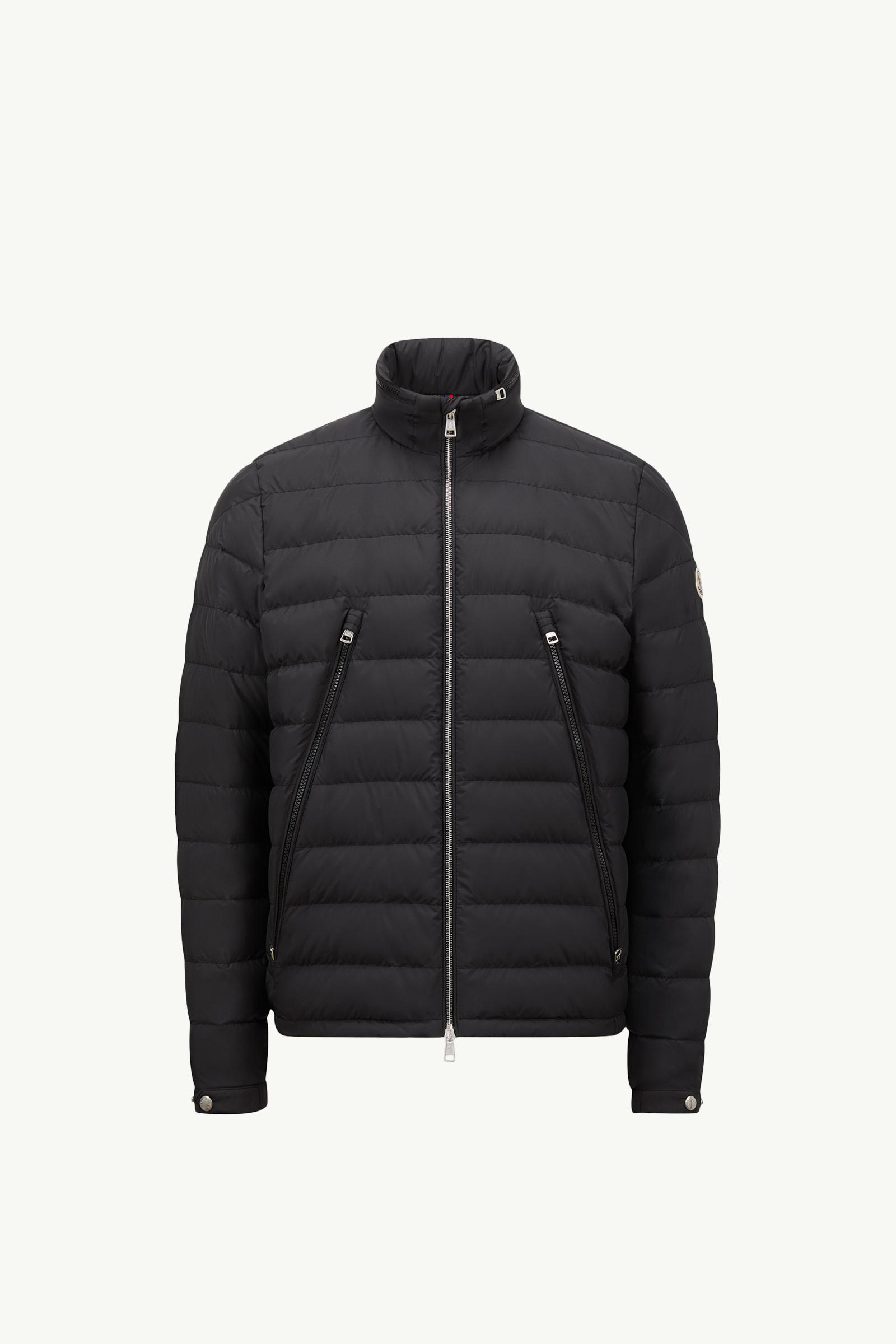 Black Bimont Hooded Wave-Quilted Short Down Jacket - Short