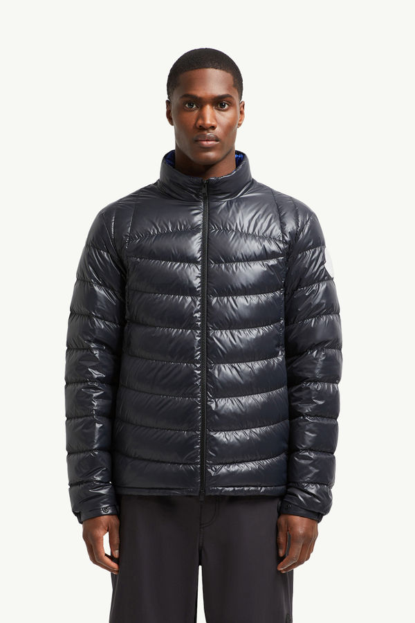 Piumino corto Galeso con cappuccio e trapuntatura curva Uomo Grigio Moncler 3