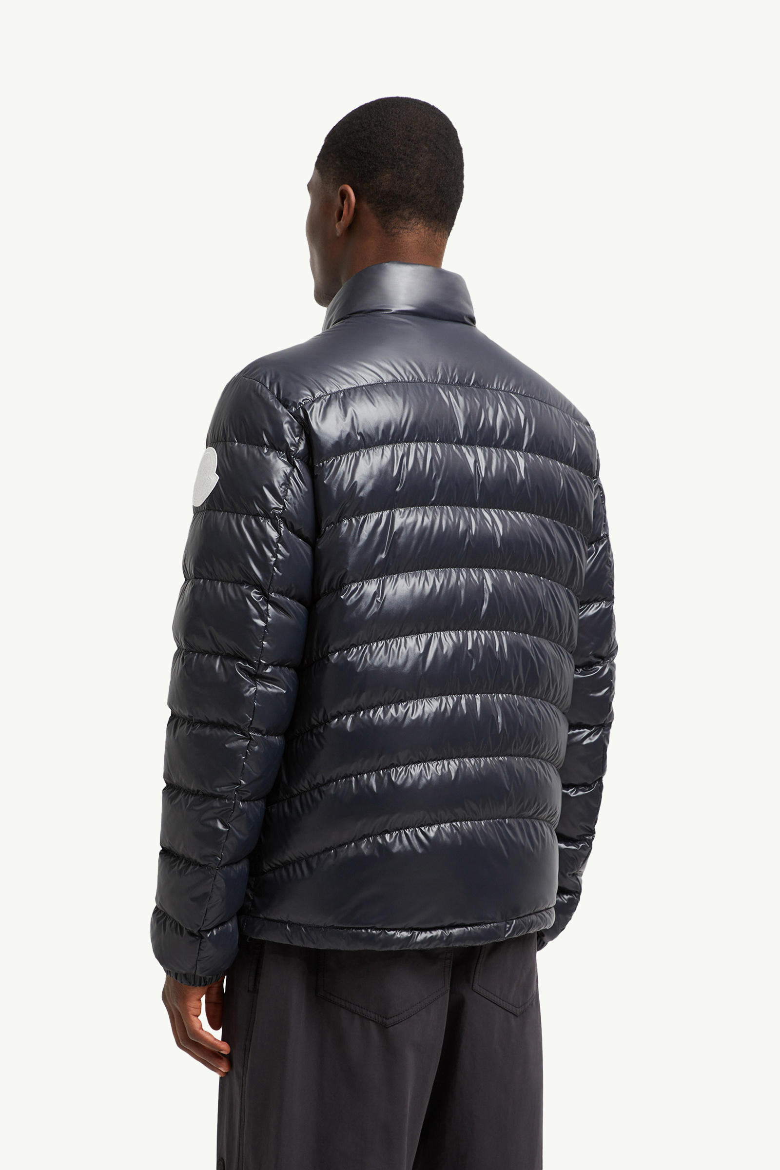 Galeso Hooded Curvy-Quilted Short Down Jacket Men Gray Moncler 4