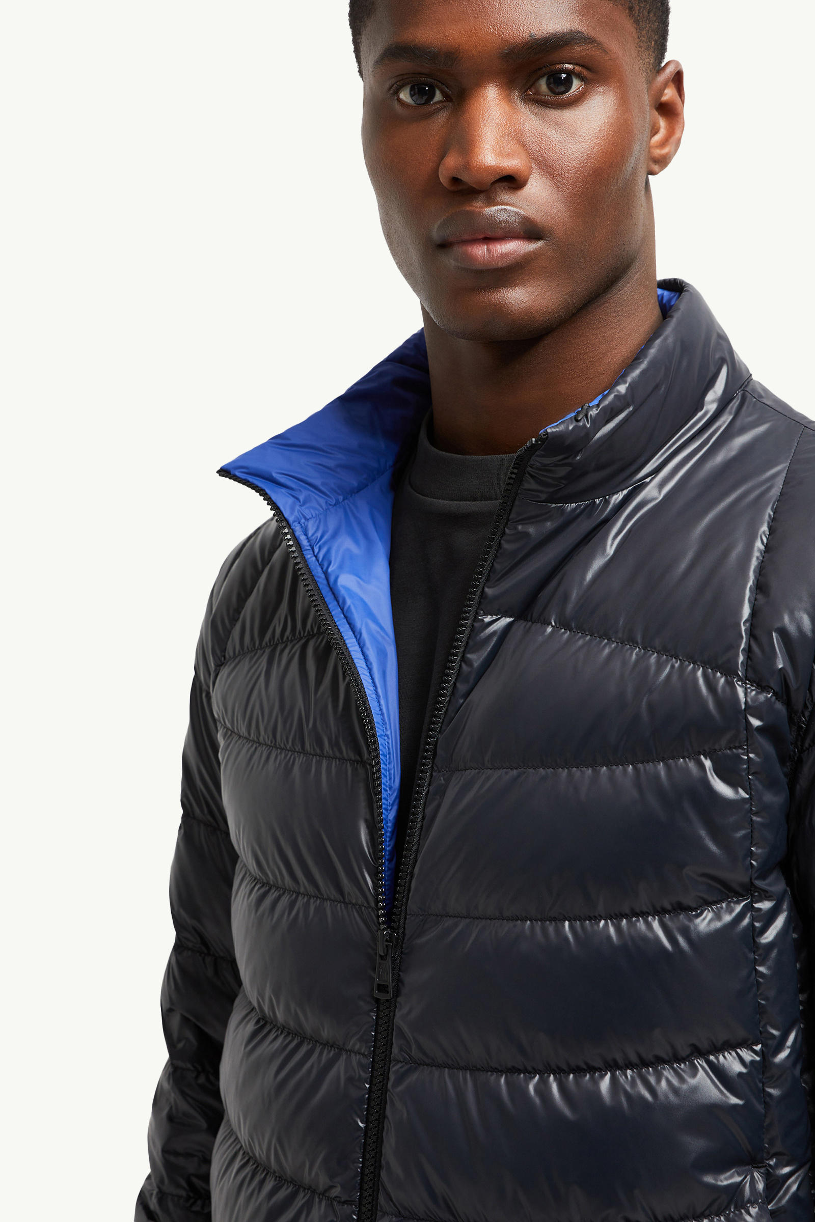 Galeso Hooded Curvy-Quilted Short Down Jacket Men Gray Moncler 6
