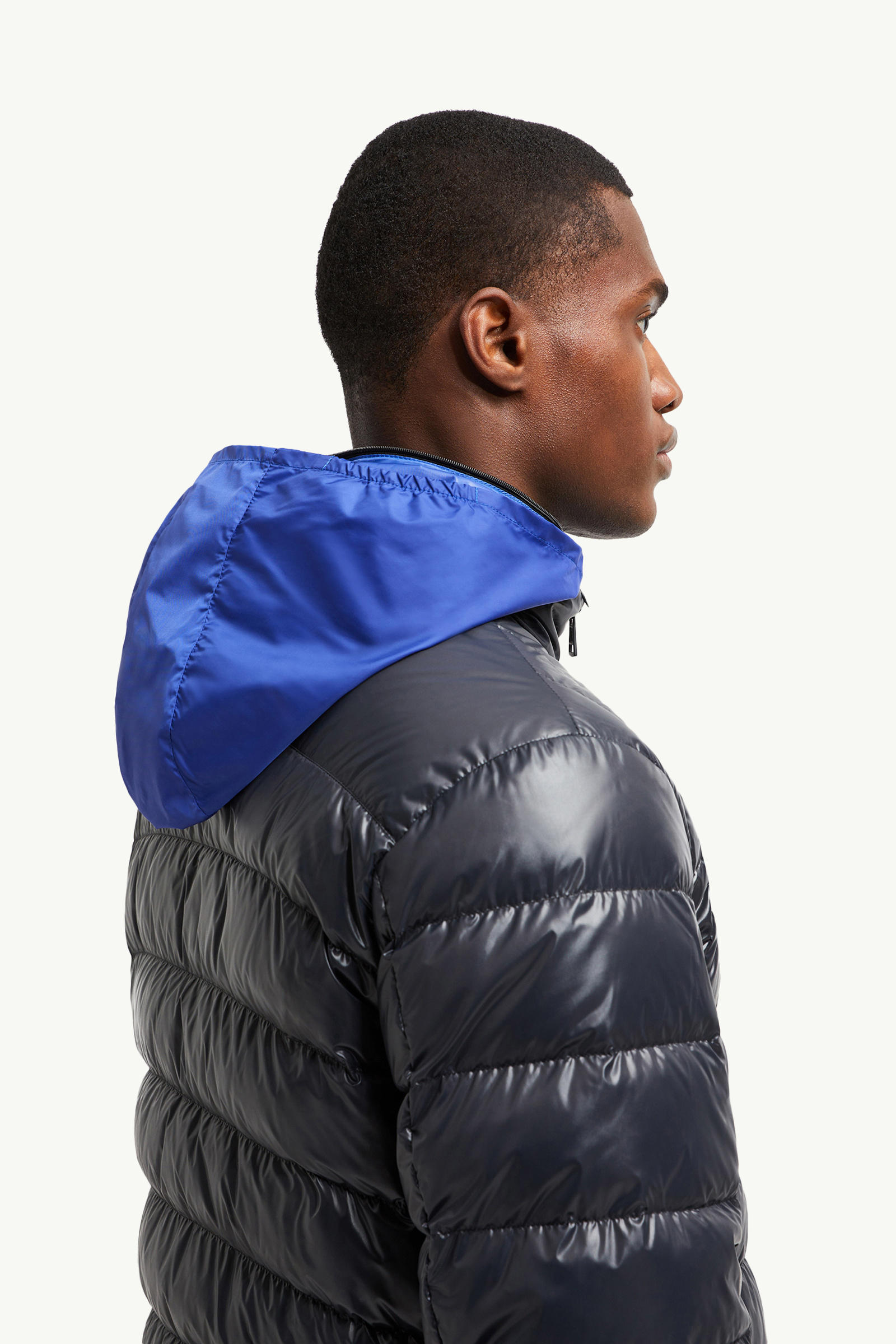 Galeso Hooded Curvy-Quilted Short Down Jacket Men Gray Moncler 7