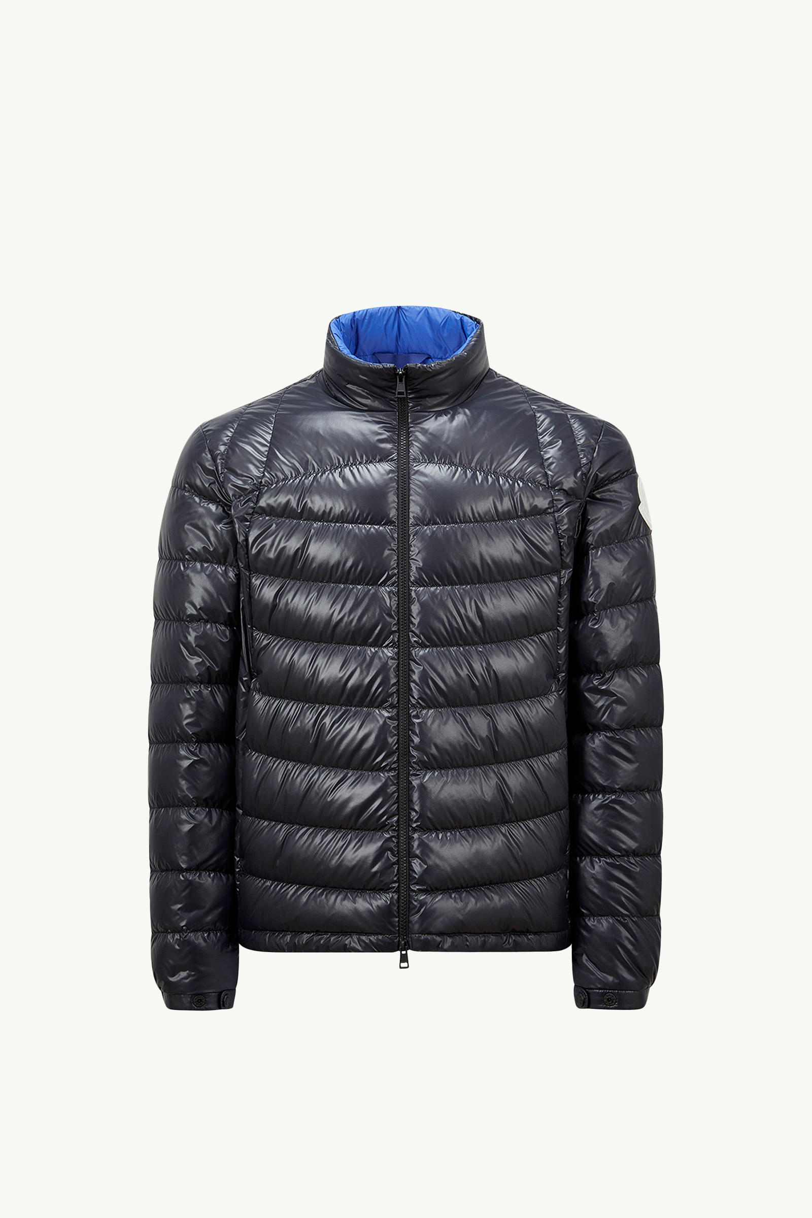 Galeso Hooded Curvy-Quilted Short Down Jacket Men Gray Moncler 2