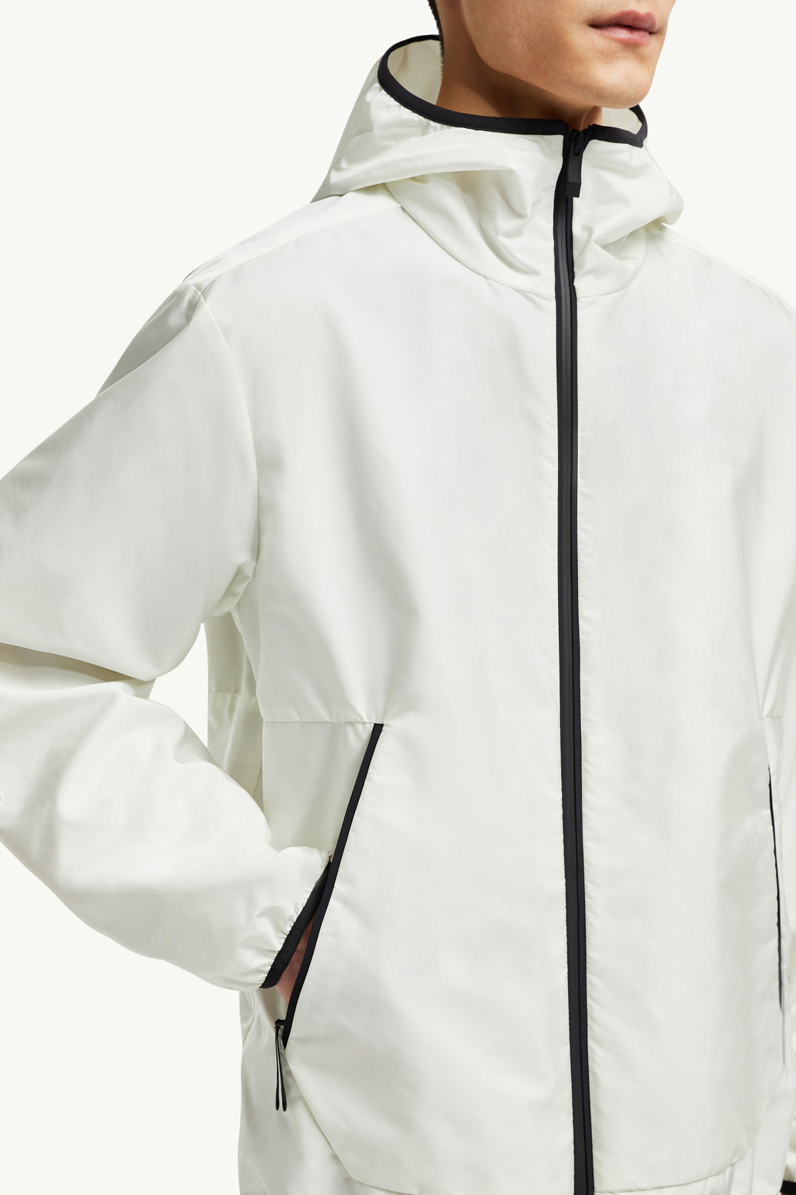 Granier Hooded Windbreaker Men White Ivory Moncler 5