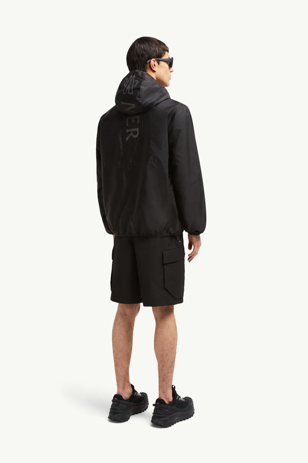 Granier Hooded Windbreaker Men Black Moncler 0
