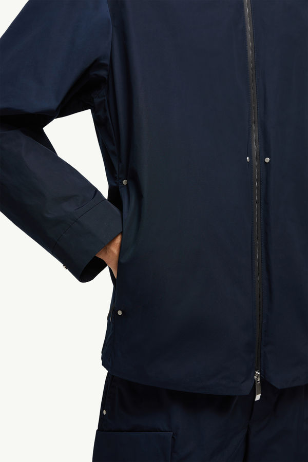 Lacha Hooded Windbreaker Men Navy Blue Moncler 5