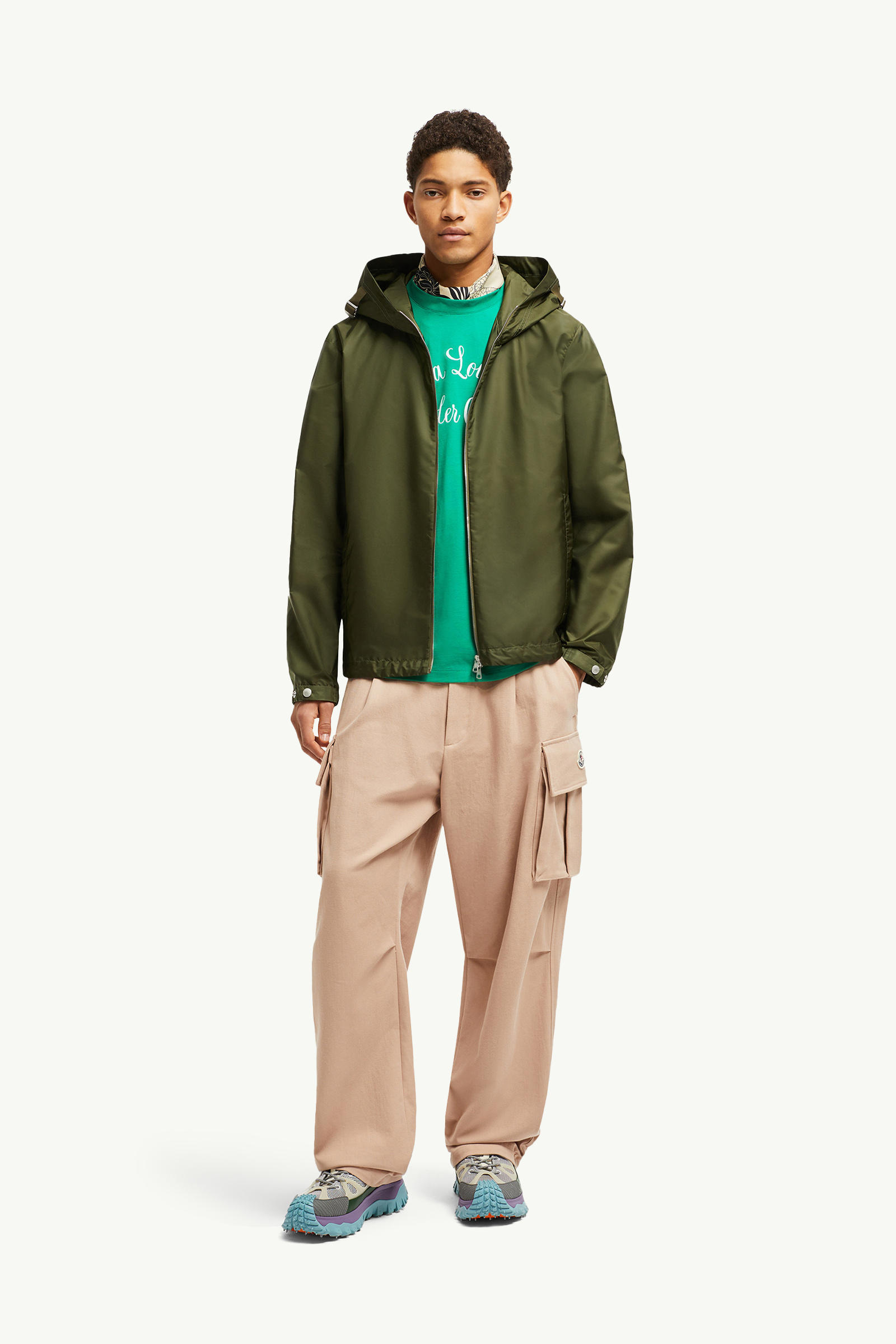 Cortavientos con capucha Remoray Hombre Verde Oliva Moncler 0