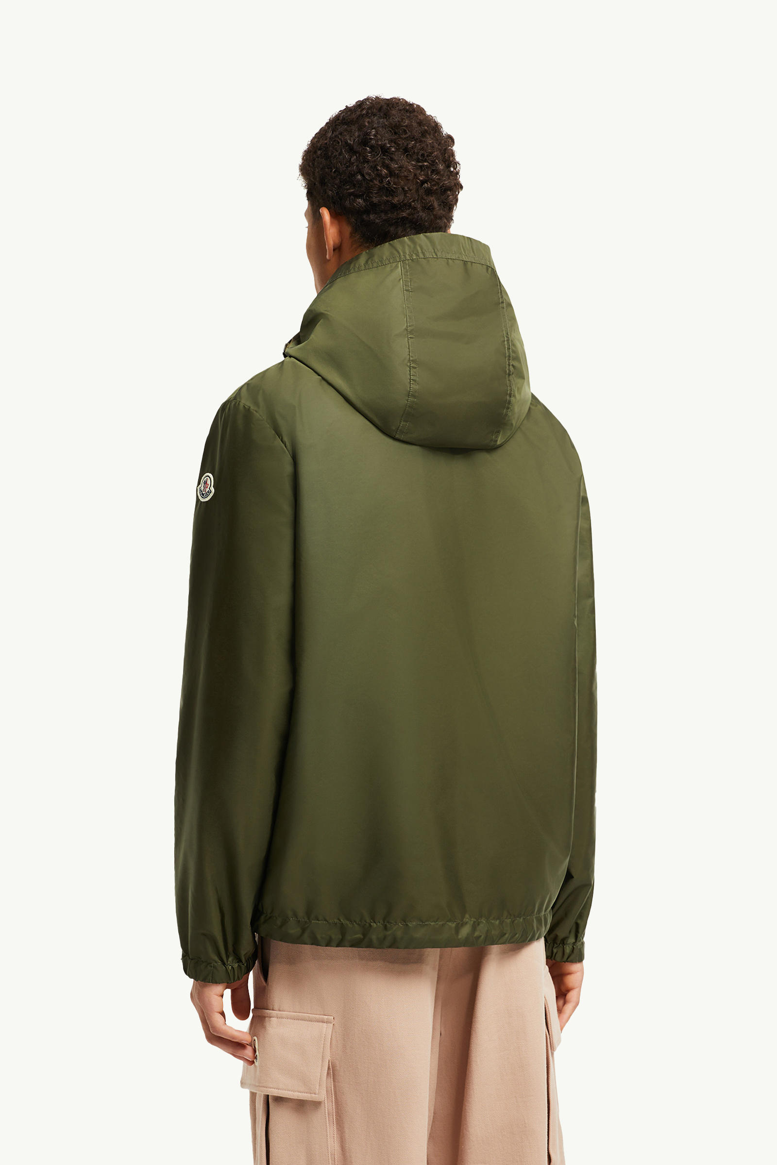 Remoray Hooded Windbreaker Men Olive Green Moncler 4