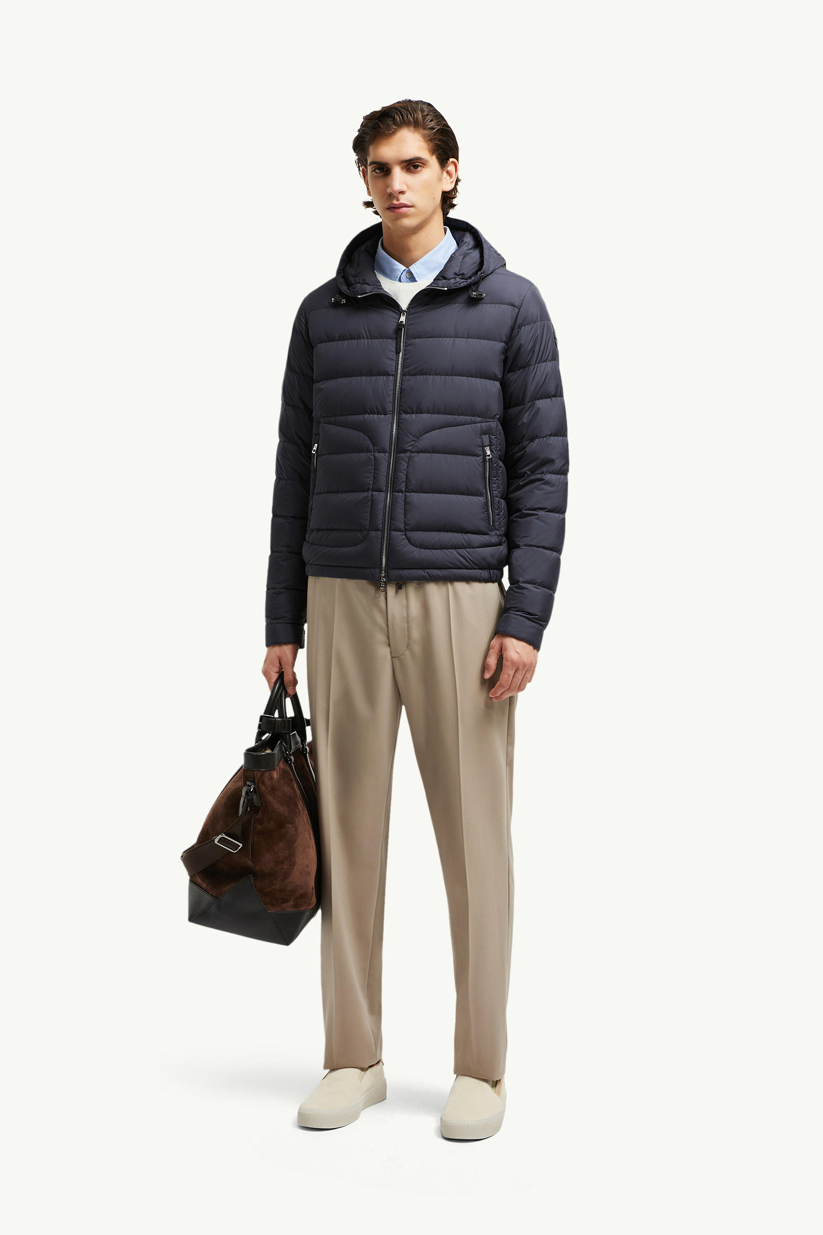 Doudoune courte à capuche Sestriere Hommes Bleu marine Moncler 0