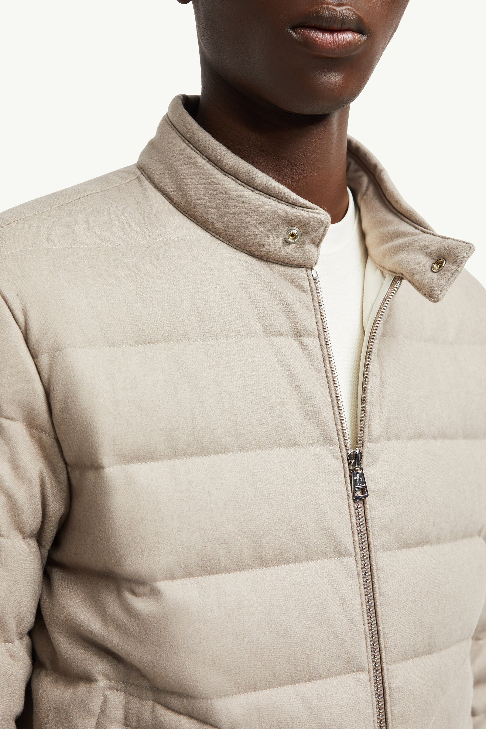 Acorus Cashmere Short Down Jacket Men Brown Moncler 5