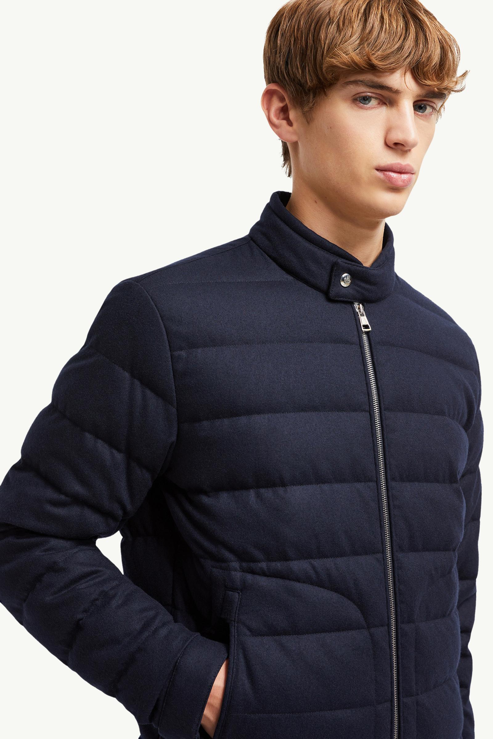 Acorus Cashmere Short Down Jacket Men Navy Blue Moncler 1