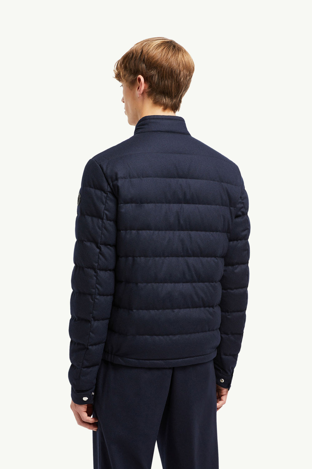 Acorus Cashmere Short Down Jacket Men Navy Blue Moncler 4