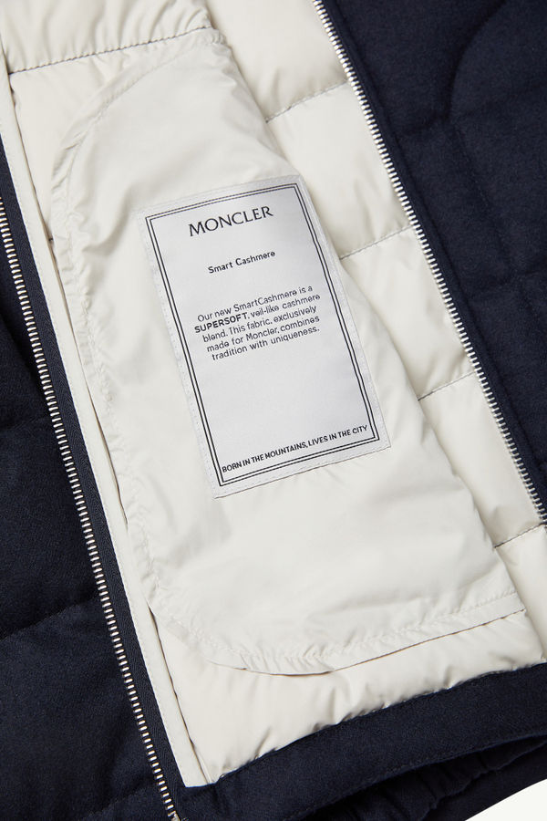 Acorus Cashmere Short Down Jacket Men Navy Blue Moncler 7