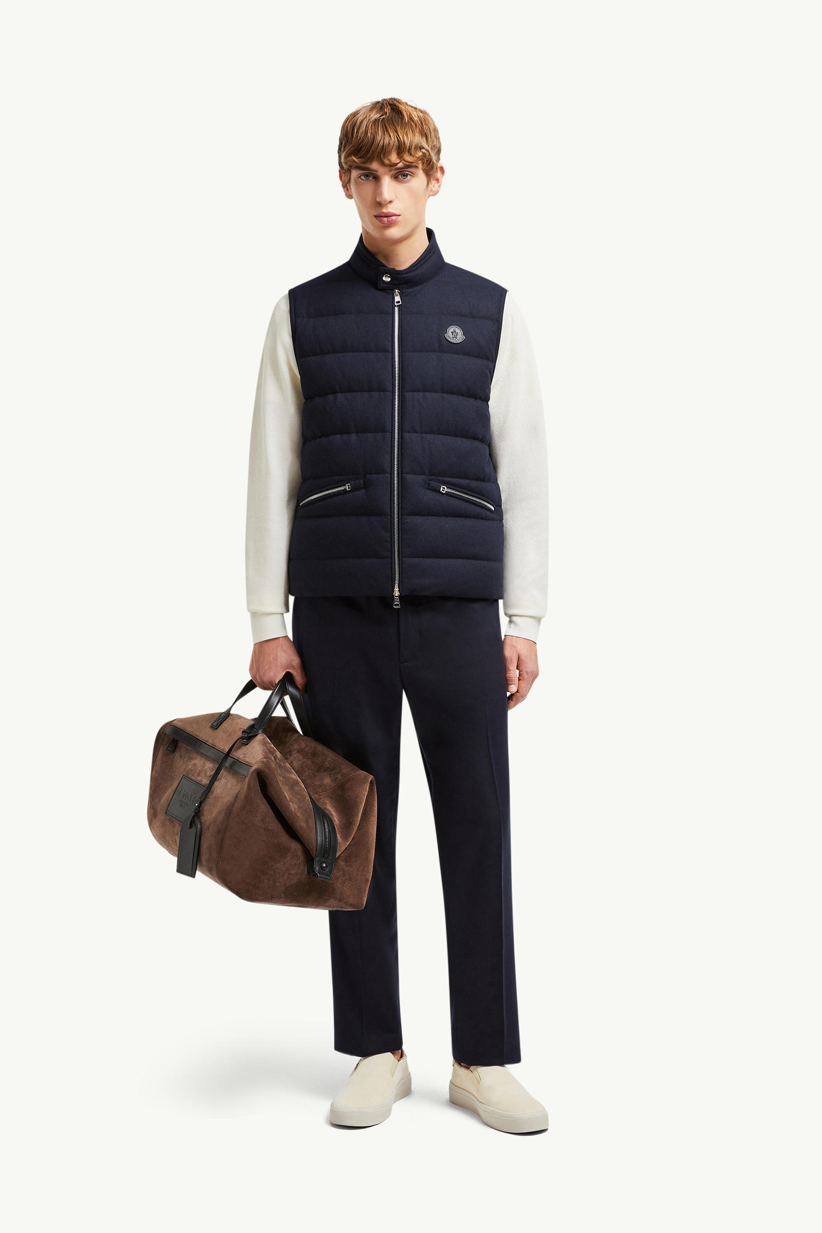 Gallienne羊絨羽絨背心 男士 藍色 Moncler 0