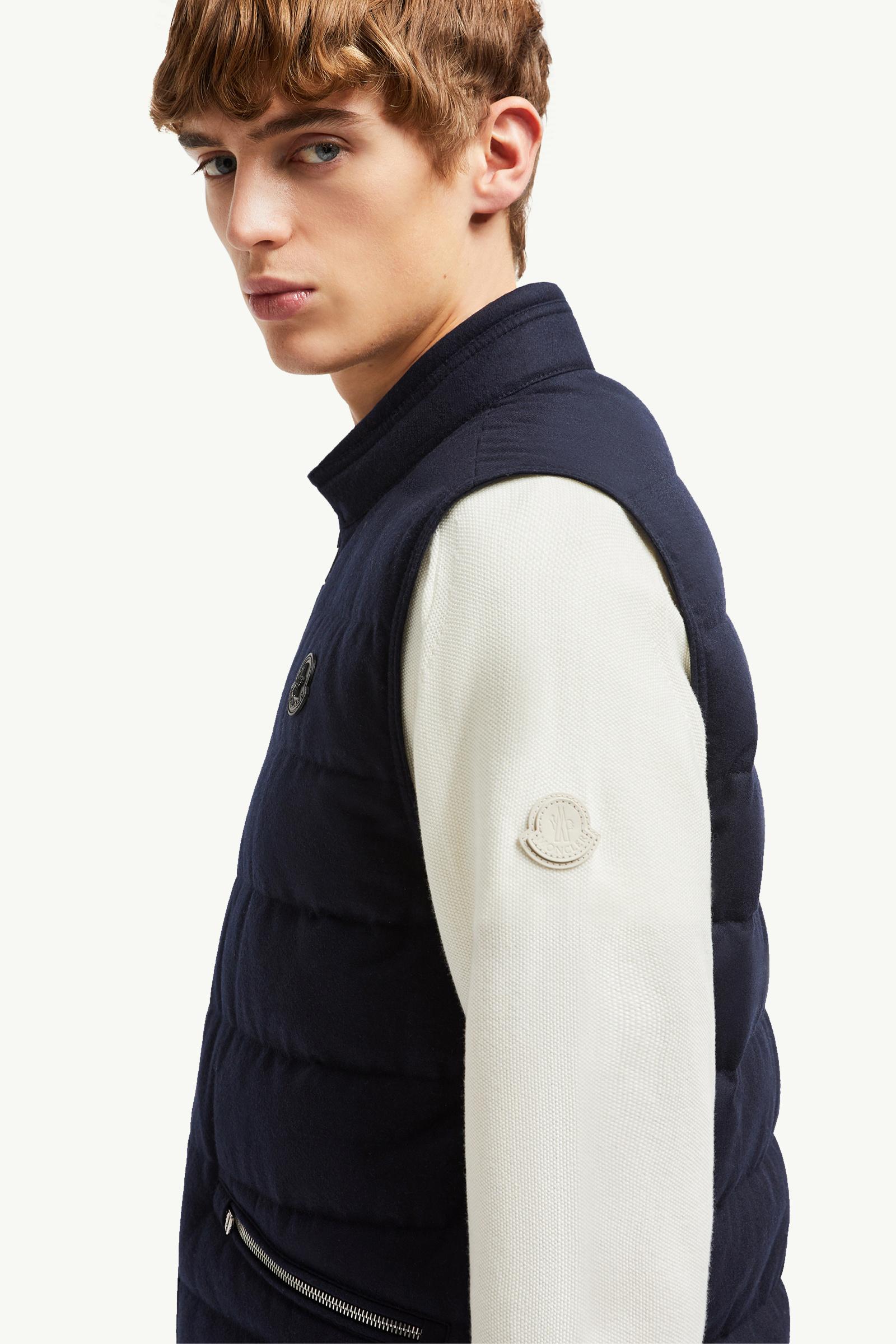 Blue Gallienne Cashmere Down Vest - Vests for Men | Moncler CA