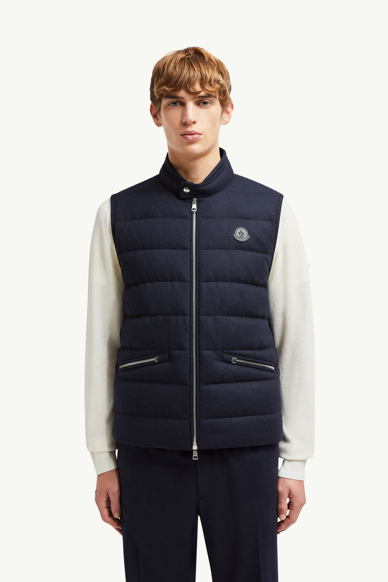 Chaleco plumífero de cachemira Gallienne Hombre Azul Moncler 3