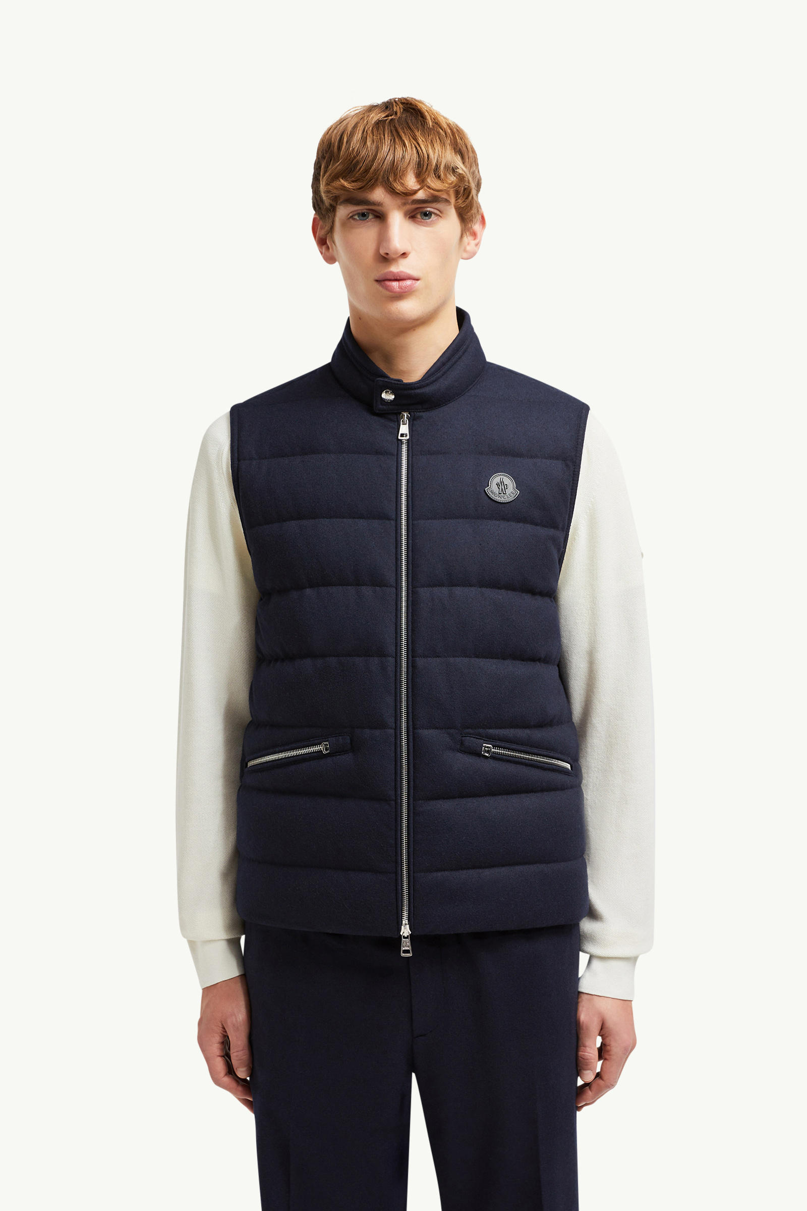Gallienne Cashmere Down Gilet Men Blue Moncler 3