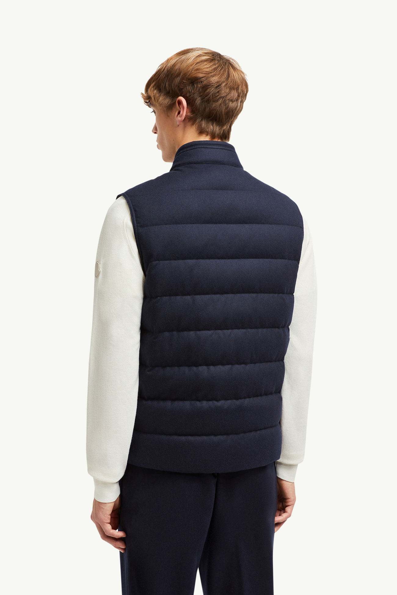 Chaleco plumífero de cachemira Gallienne Hombre Azul Moncler 4