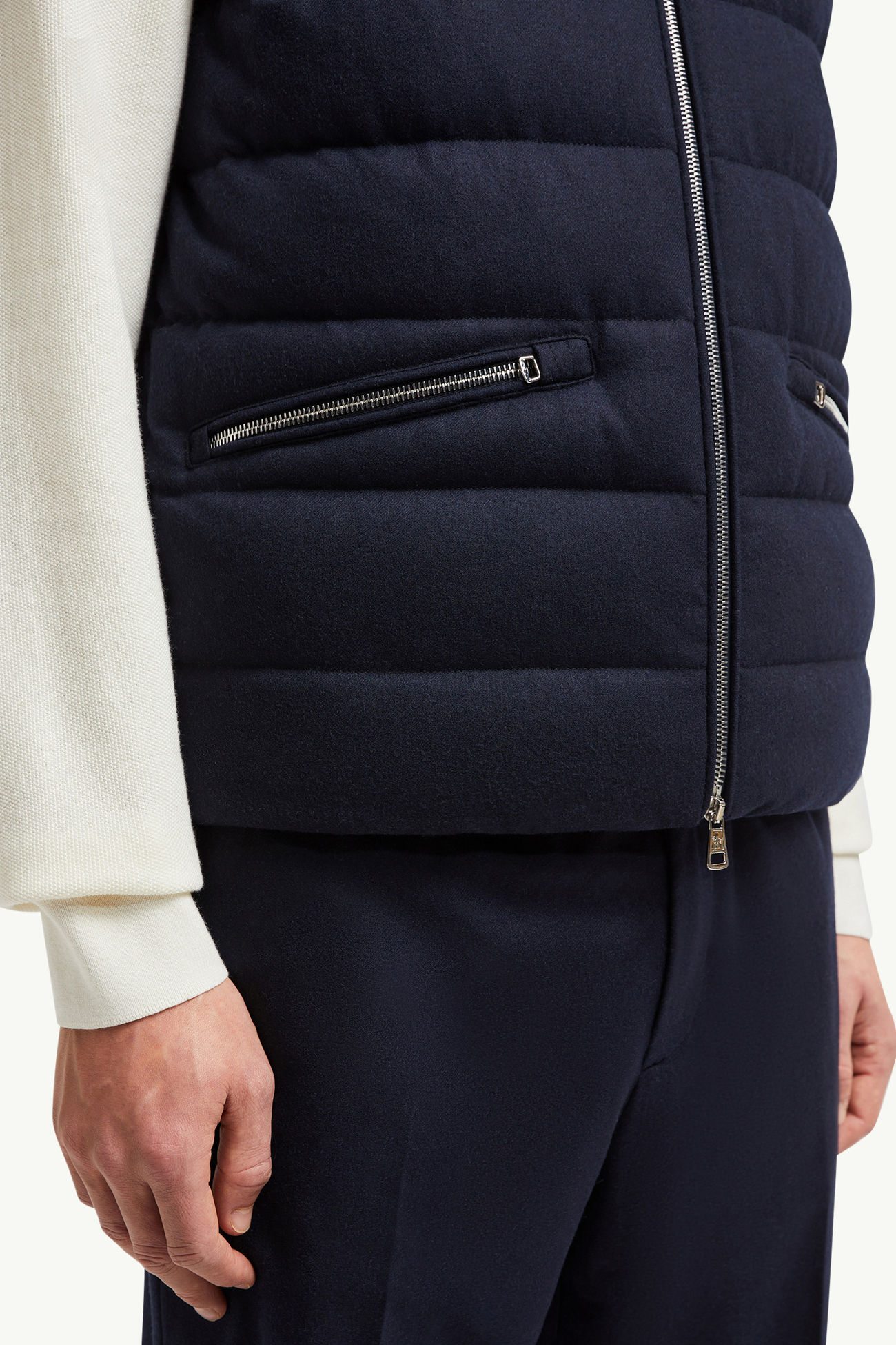 Chaleco plumífero de cachemira Gallienne Hombre Azul Moncler 5